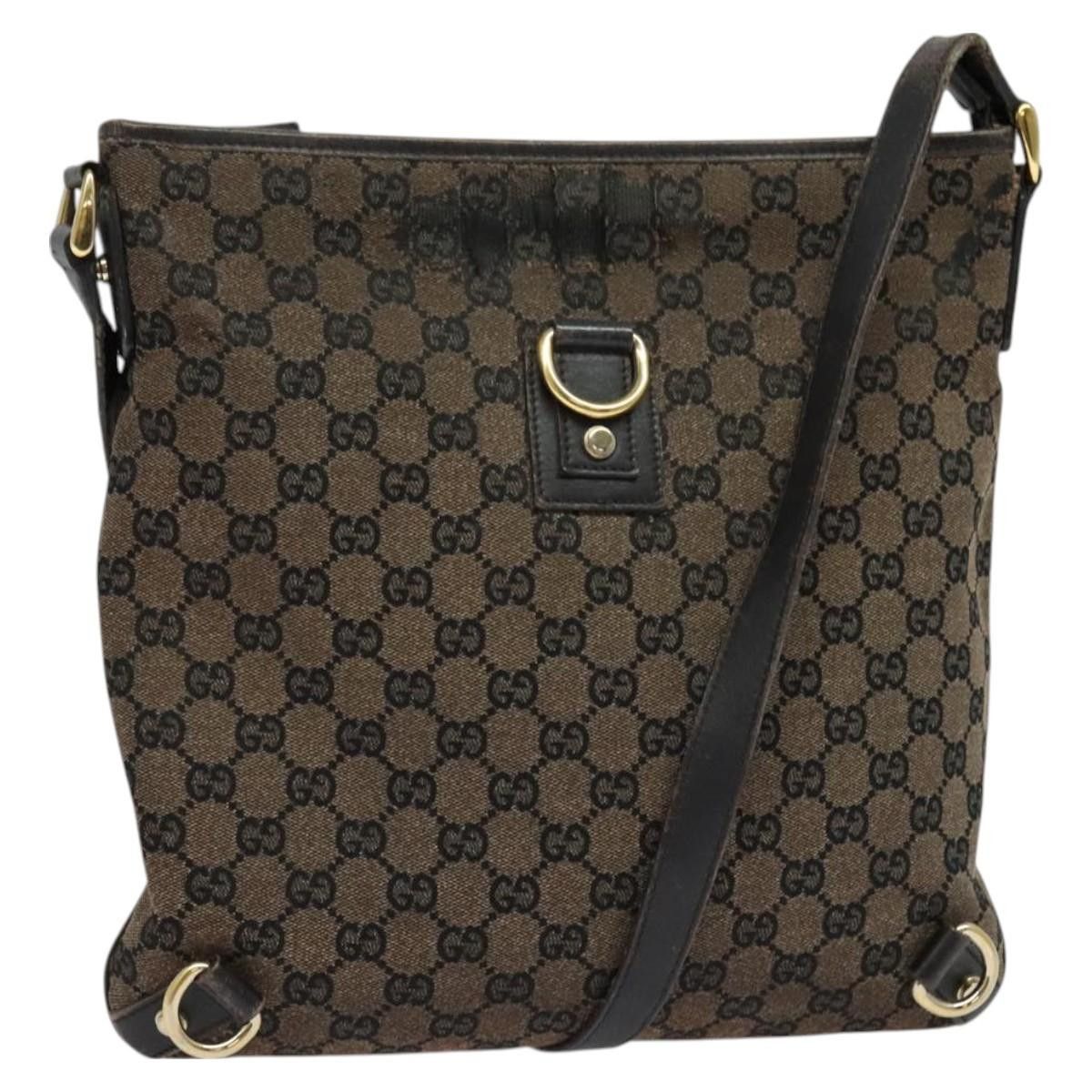 Gucci GUCCI GG Canvas Abbey Shoulder Bag Outlet Brown Gold Size ONE SIZE - 1 Thumbnail
