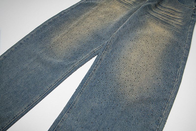 Vintage Men's Loose Washed & Distressed Straight-Leg Street Jeans Size US 32 / EU 48 - 3 Thumbnail