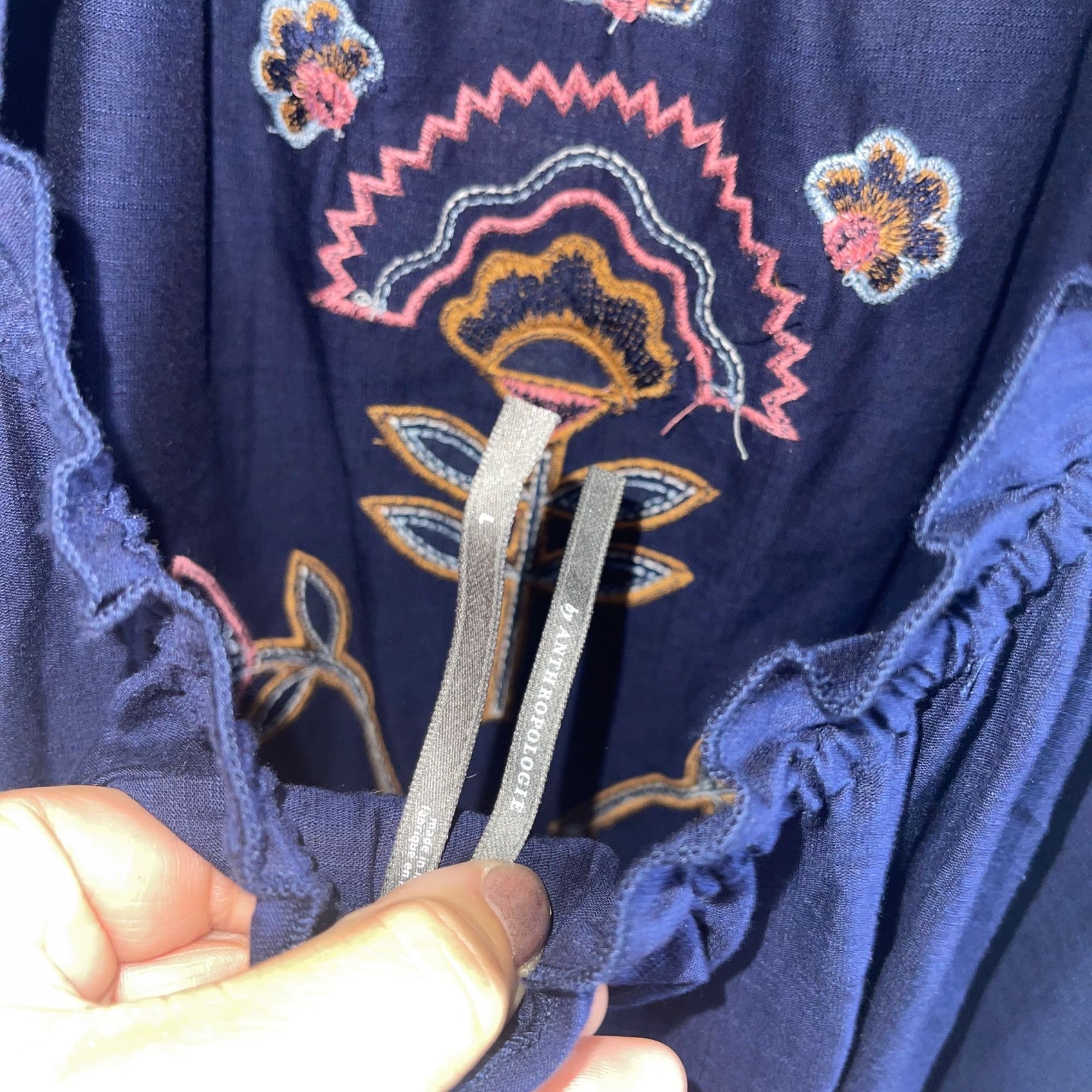 Other Anthropologie Womens Dress Size Large Blue Malika Size L / US 10 / IT 46 - 5 Thumbnail