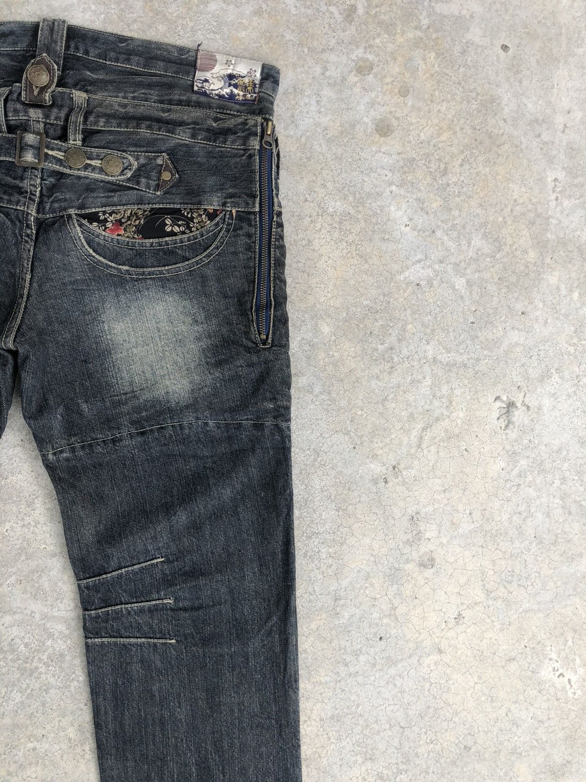 Japanese Brand Japanese Denim Lab Double Waist Distressed Denim Slim Size US 34 / EU 50 - 12 Thumbnail
