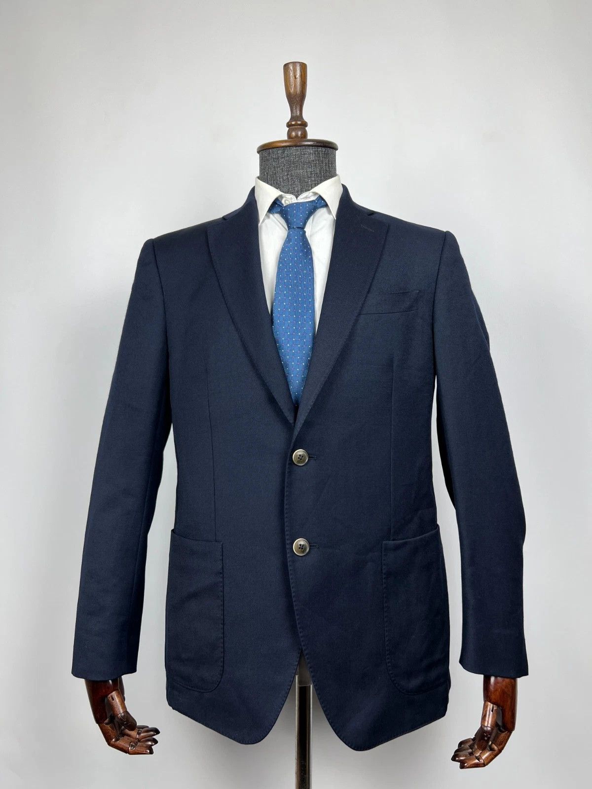 Hackett Hackett London Plain Flannel Half Lined Blazer Jacket Size 44R - 2 Thumbnail