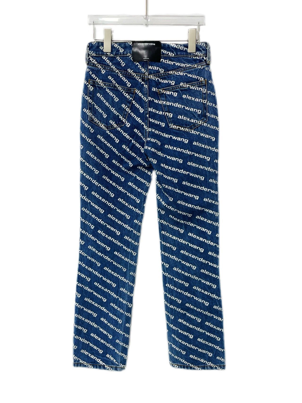 Alexander Wang Alexander Wang All Over Logo Printed Denim Pants K26WX Size 24" / US 00 / IT 34 - 2 Thumbnail