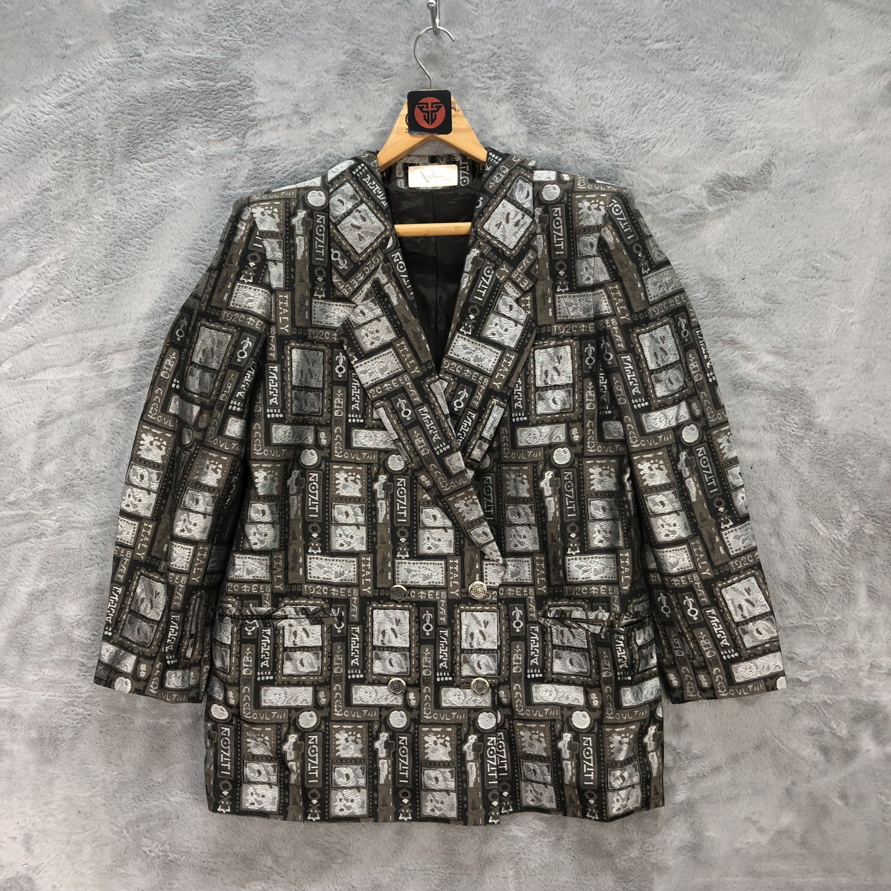Japanese Brand VINTAGE VENERE LOLO ITALY ELEGANT FULLPRINT BLAZER #6286-58 Size M / US 6-8 / IT 42-44 - 1 Thumbnail