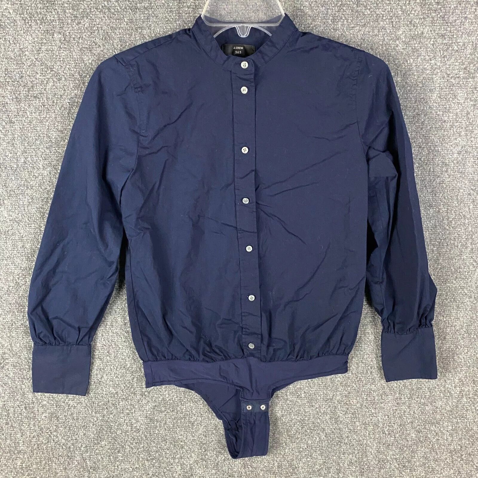 J.Crew J Crew Button Up Top 4P Women's Petite Long Sleeve Navy Blue Size S / US 4 / IT 40 - 1 Thumbnail
