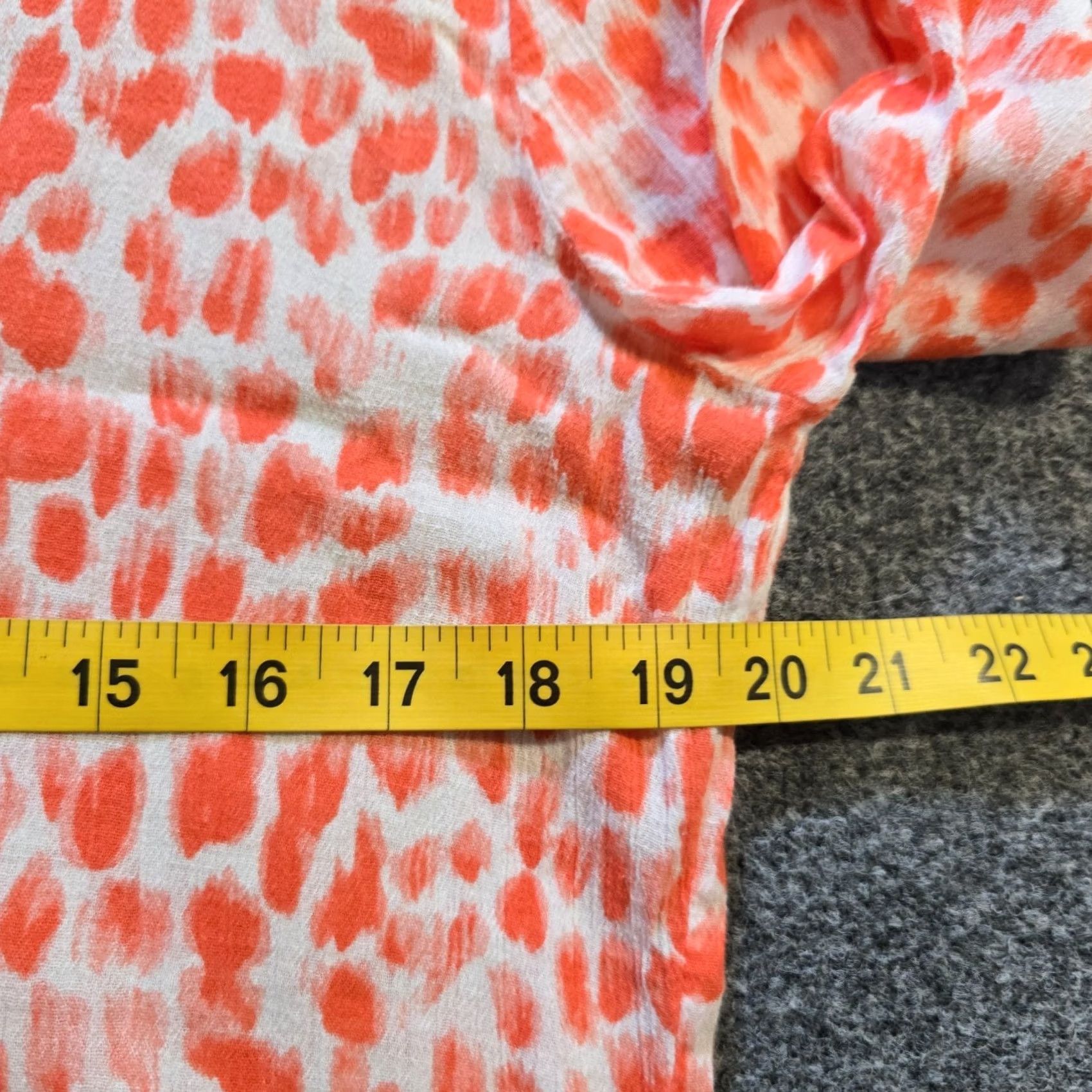 J.Crew J.CREW Blouse Shirt Womens S Orange White Dotted 3/4 Sleeve Tunic Beachy Career Vintage No Size S / US 4 / IT 40 - 5 Thumbnail