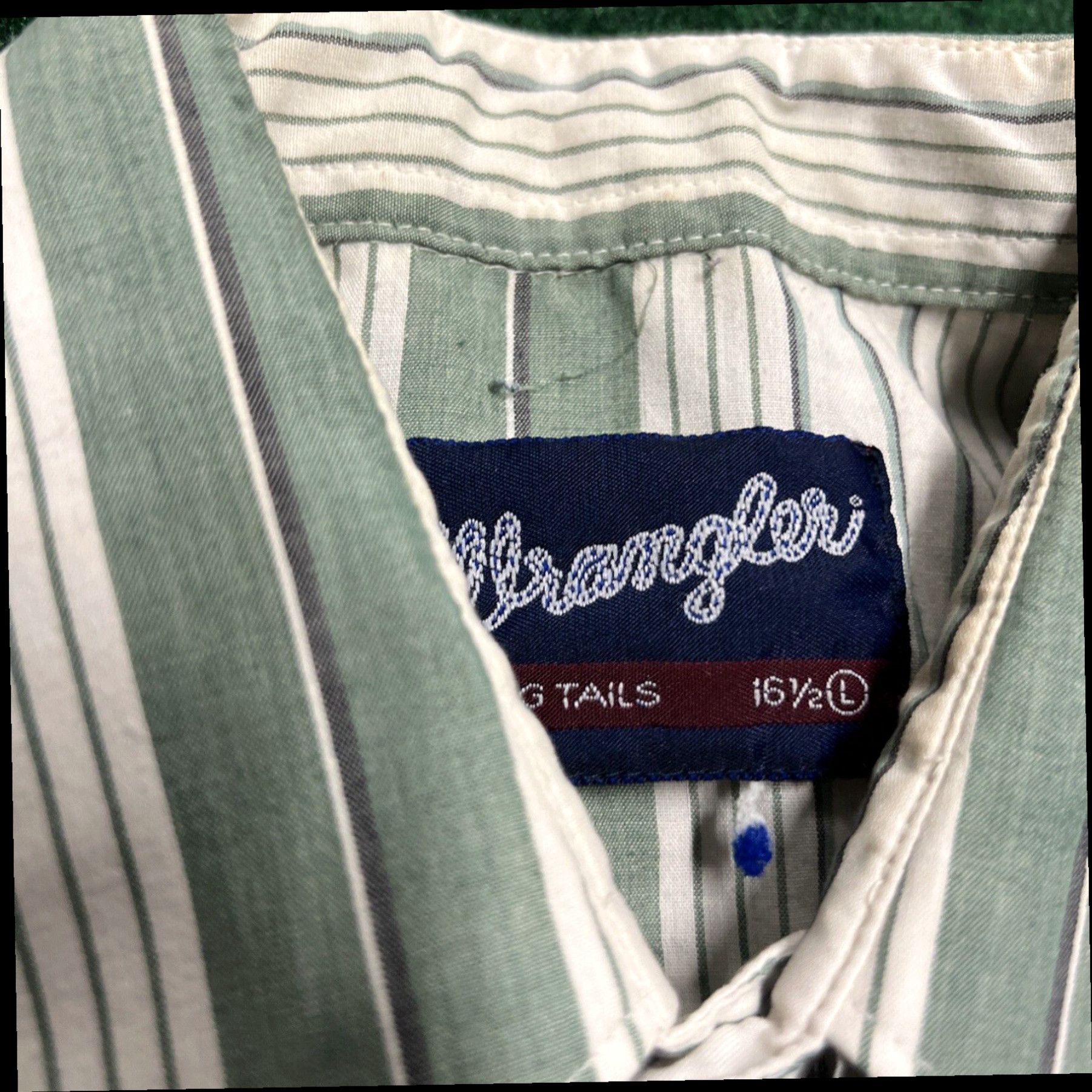 Wrangler Wrangler Cowboy Cut Regular Fit Shirt Mens Large 16.5 Green X Long Tails Size US L / EU 52-54 / 3 - 5 Thumbnail