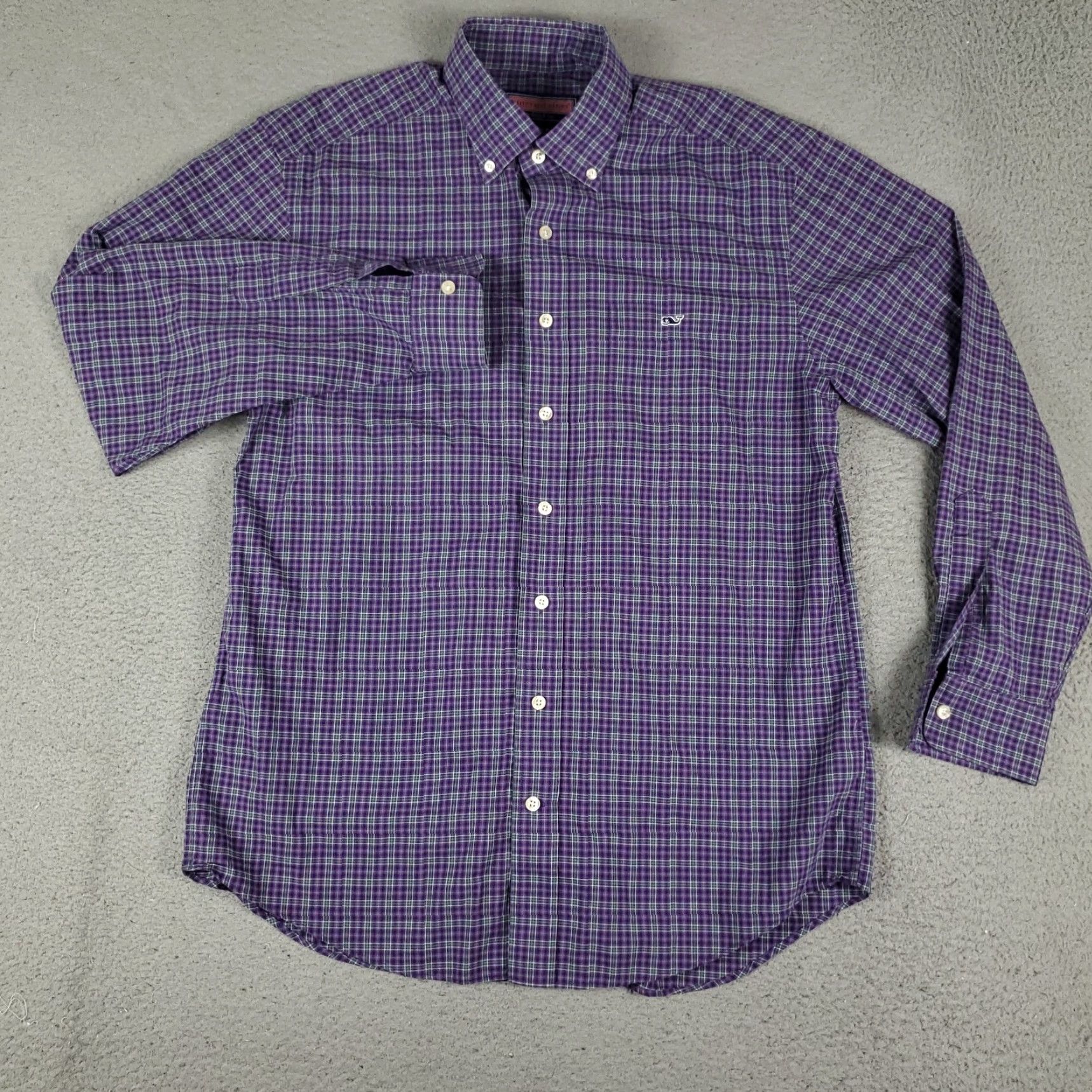 Vineyard Vines VINEYARD VINES Button-Up Shirt Mens Medium Purple Plaid Long Sleeve Casual Modern Preppy Size US M / EU 48-50 / 2 - 3 Thumbnail