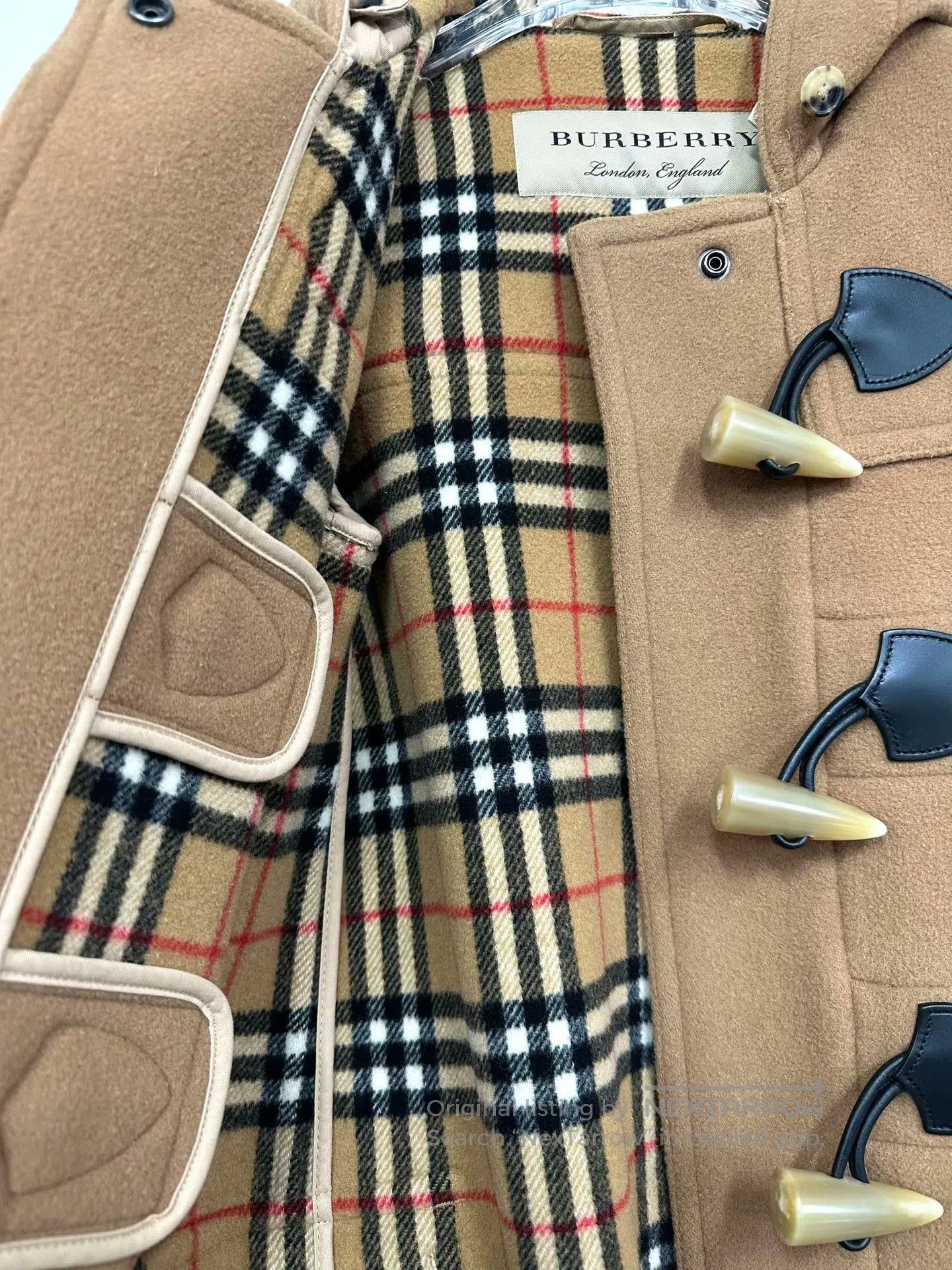 Burberry Burberry Brown Lined Plaid Horn Button Fleece Coat| Size XXL / US 16-18 / IT 52-54 - 6 Thumbnail