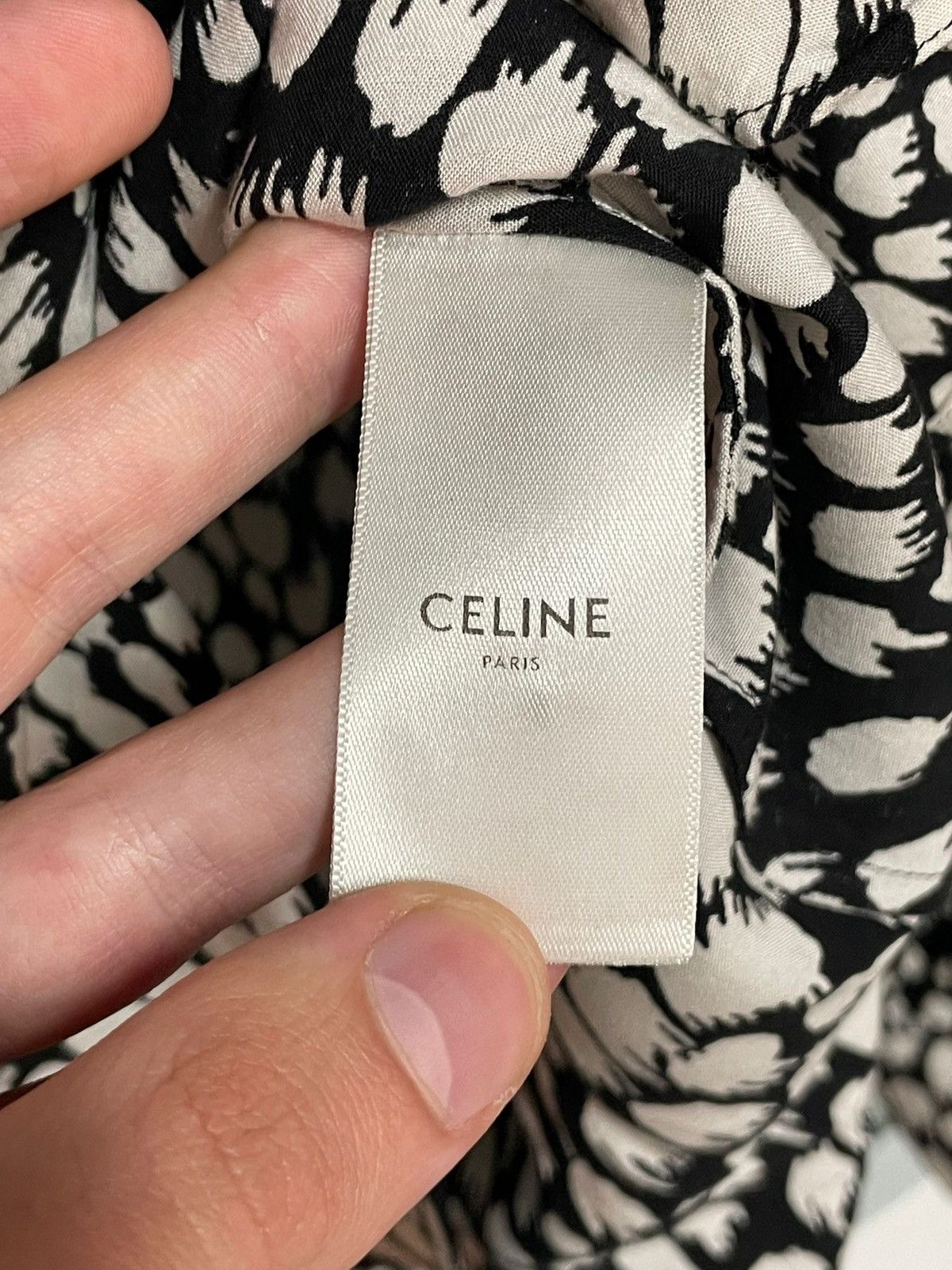 Celine Celine Shirt Abstract Feather Print Buttons Up size 42 Size M / US 6-8 / IT 42-44 - 9 Thumbnail