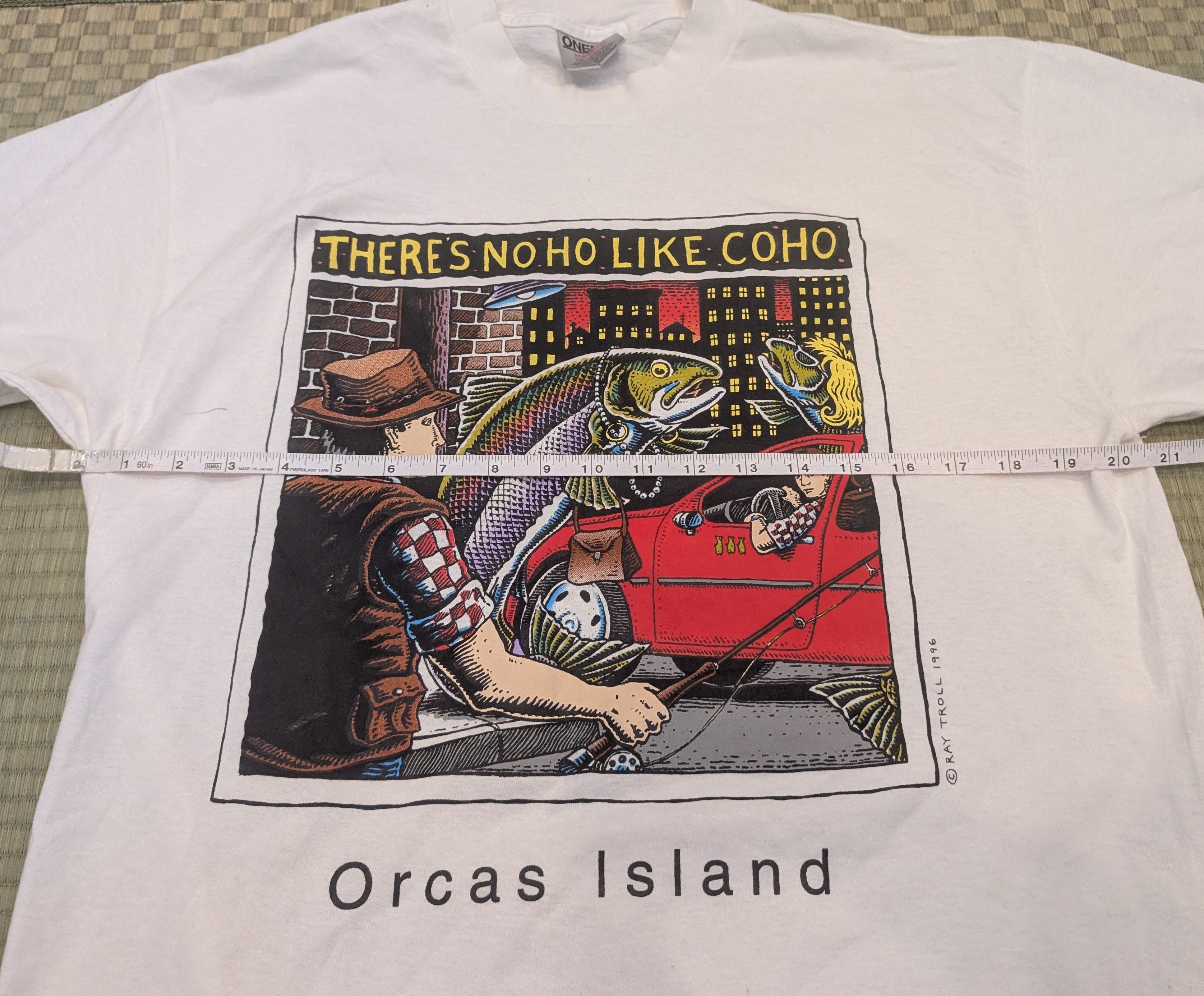 Other Vintage Ray Troll Orcas Island Coho T-shirt Made in USA Size US L / EU 52-54 / 3 - 4 Thumbnail