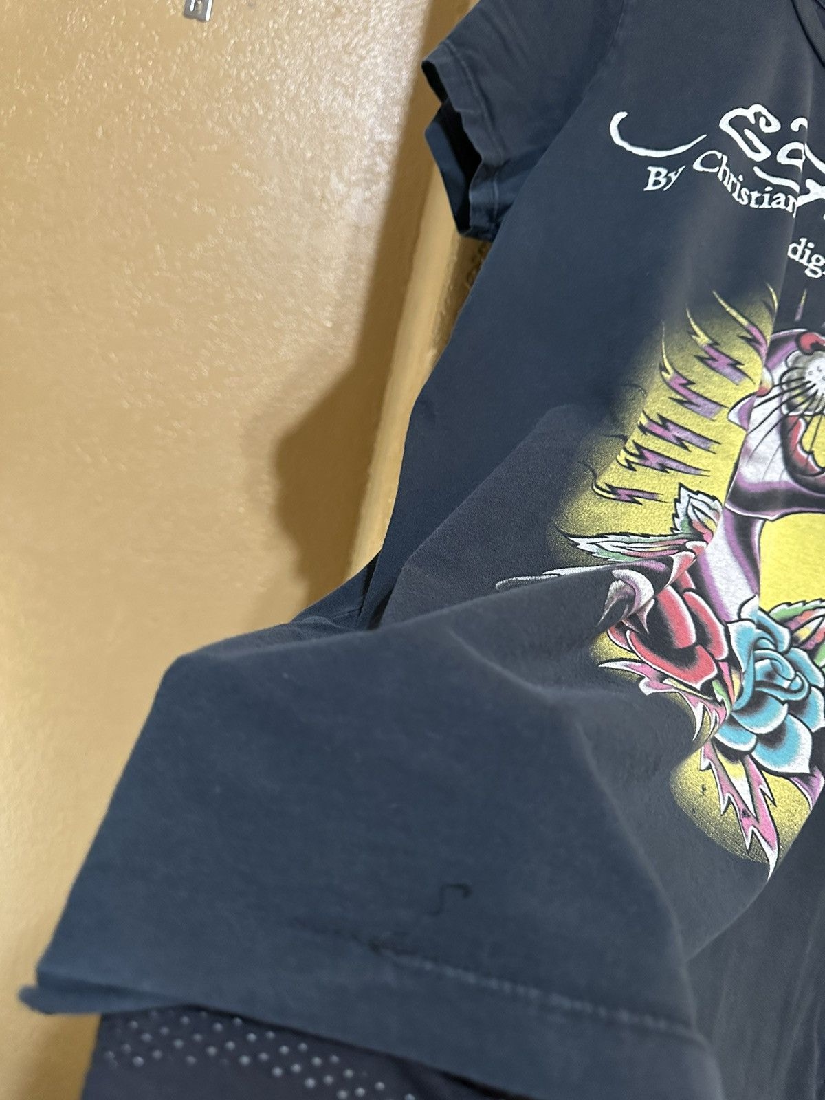 Affliction × Ed Hardy × Vintage Rare Y2K Ed Hardy Christian Audigier Rose T Shirt 1X Size XL / US 12-14 / IT 48-50 - 6 Thumbnail
