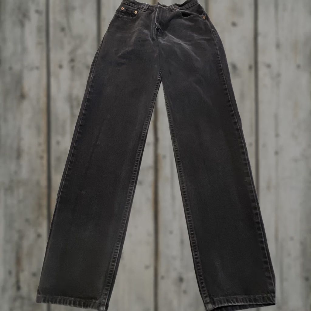 Levi's VINTAGE Levi’s 560 Jeans Pant Men 28x32 Black Faded Straight 5-Pocket Denim Relaxed Mid Rise USA 90s Grunge Shirt? Size US 28 / EU 44 - 1 Thumbnail