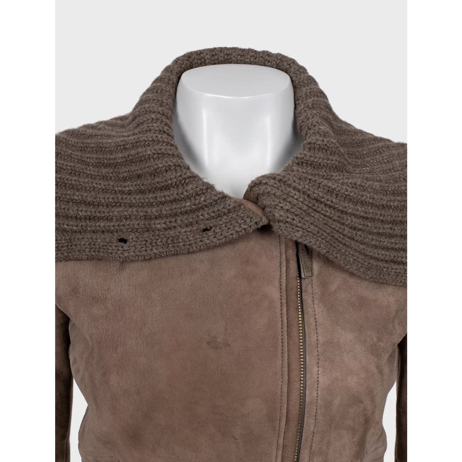Gucci Gucci Cashmere Collar Belted Shearling Leather Jacket Sz.40 Size S / US 4 / IT 40 - 4 Thumbnail