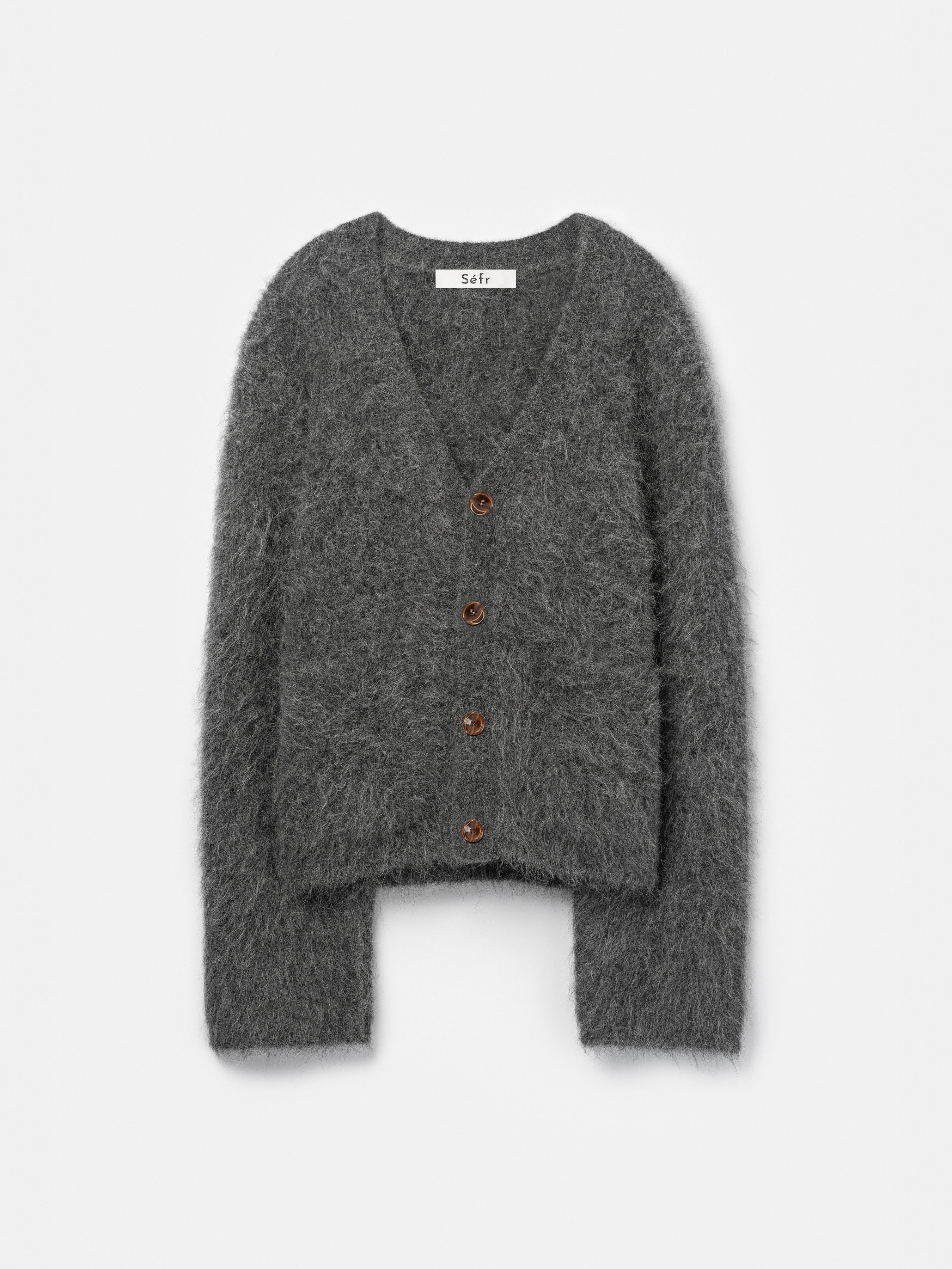 Sefr Séfr Lee Cardigan Grey Melange Cardigan Size S / US 4 / IT 40 - 1 Thumbnail