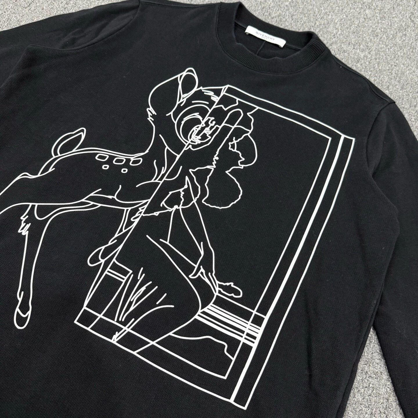 Givenchy Givenchy deer black long-sleeve sweatshirt M 99 new Size M / US 6-8 / IT 42-44 - 3 Thumbnail