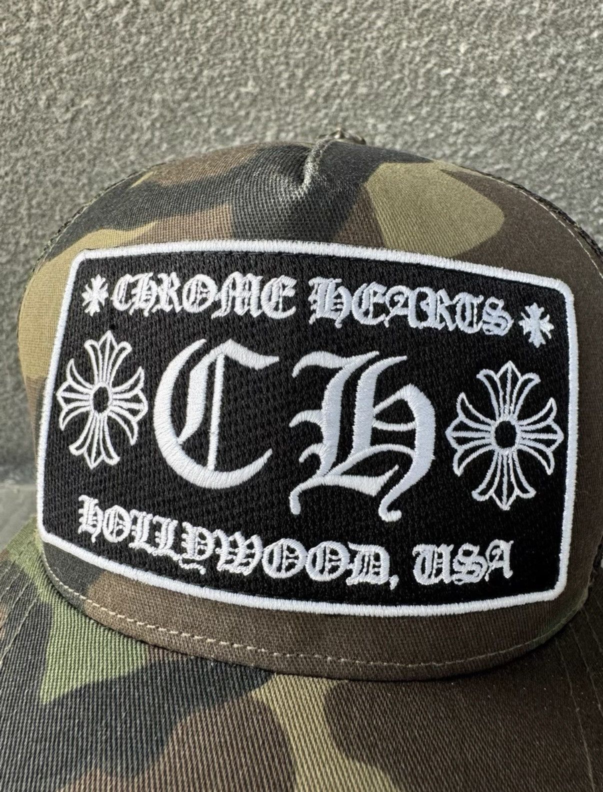 Chrome Hearts Chrome Hearts Sanskrit Embroidered Camouflage Baseball Cap Size ONE SIZE - 3 Thumbnail