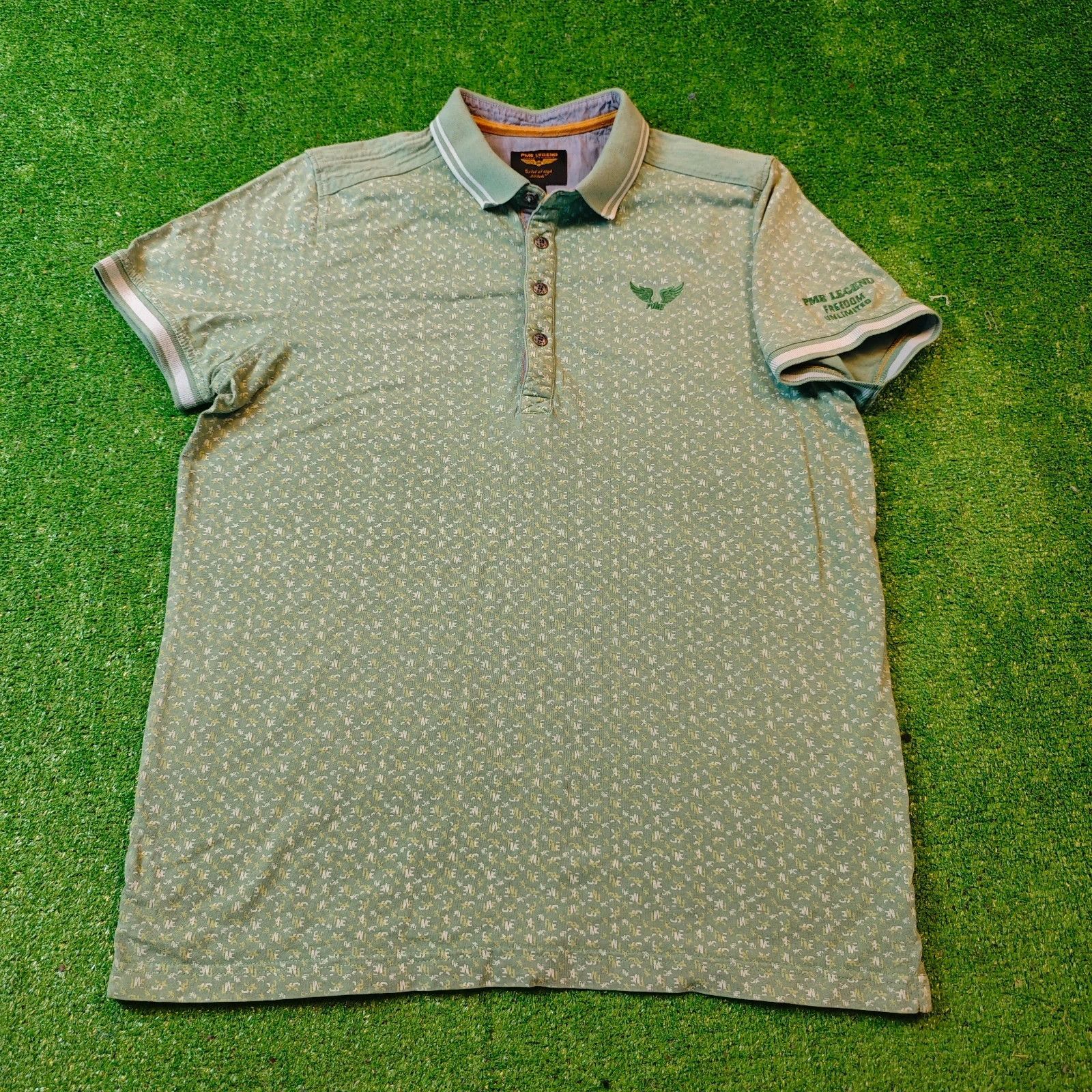 Other PME Legend Polo Shirt Mens Large Green Collared print summer Size US L / EU 52-54 / 3 - 1 Thumbnail