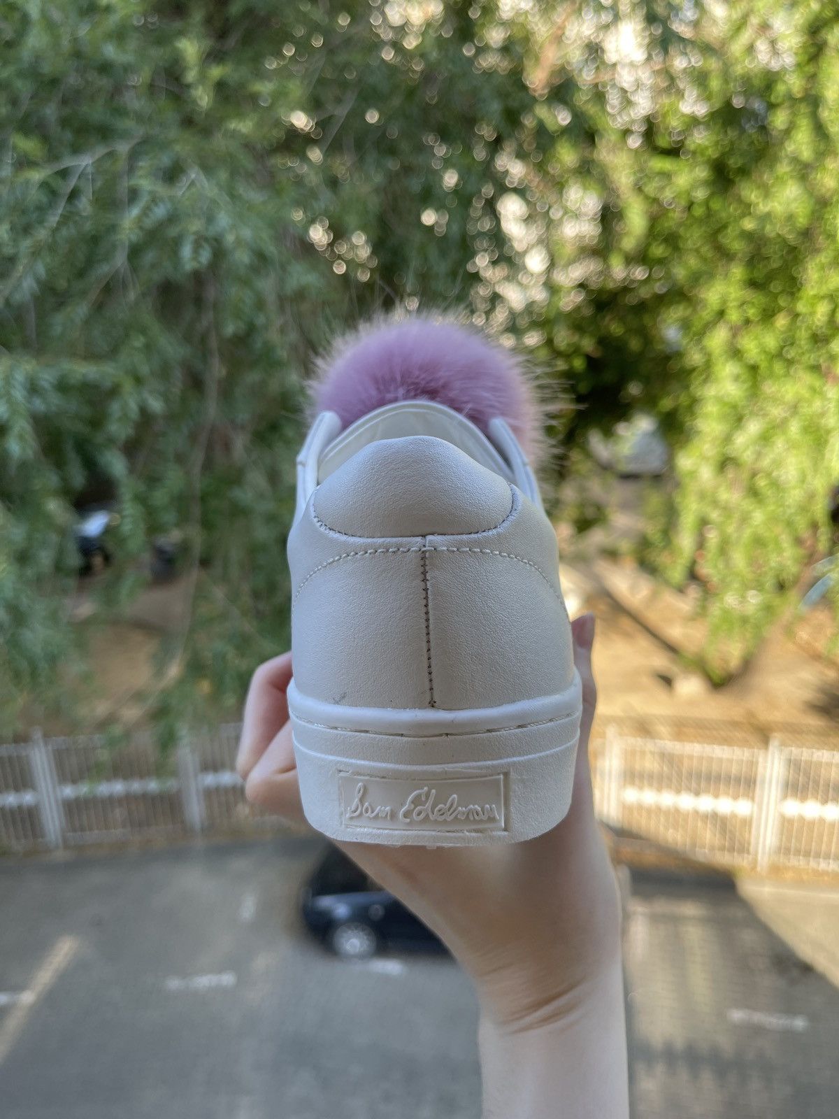 Sam Edelman Sam Edelman Leya faux fur-trimmed leather slip-on sneakers Size US 7 / IT 37 - 8 Thumbnail