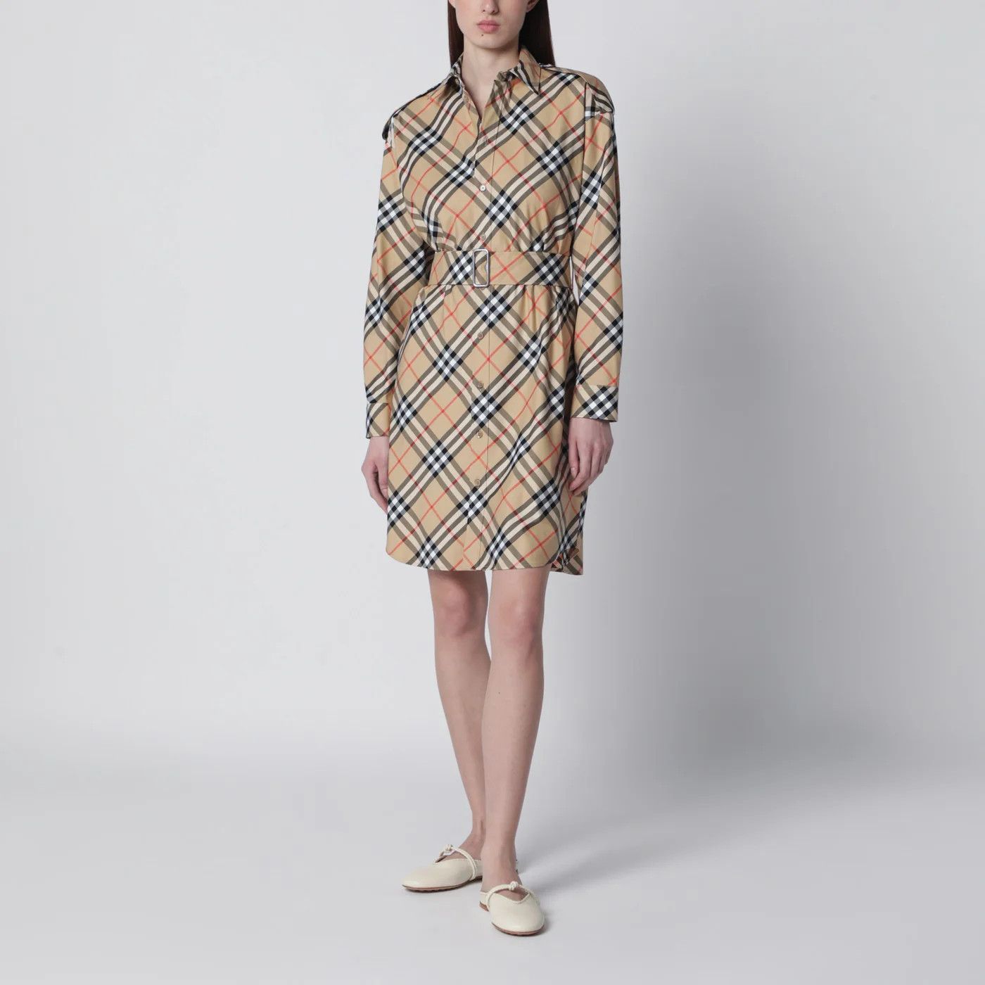 Burberry o1d2blof0426 Check Shirt Dress in Multicolor Size M / US 6-8 / IT 42-44 - 2 Thumbnail