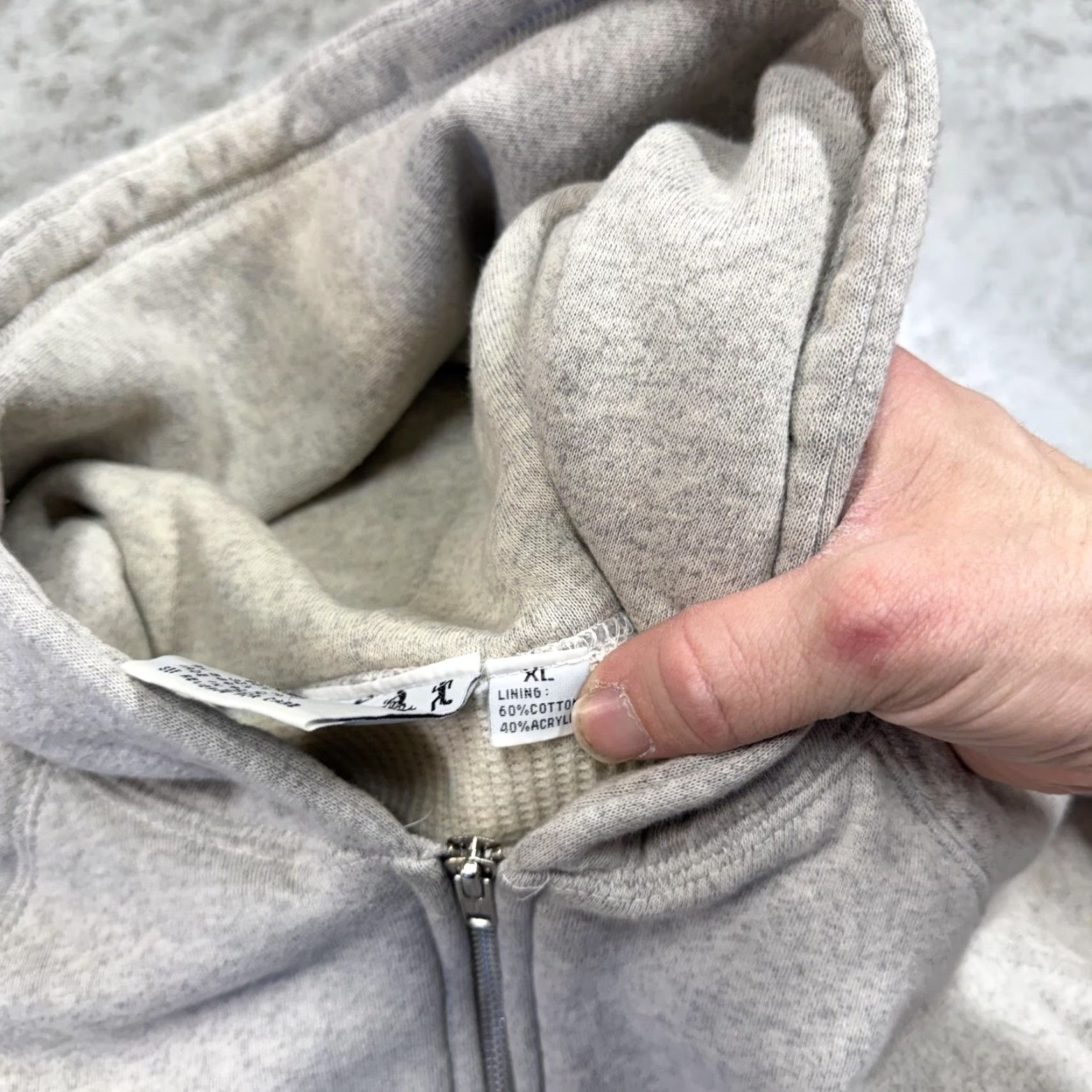 McGregor McGregor Hoodie Mens XL Gray Full Zip Thermal Lined Sweatshirt 80s Vintage Full Zip Pockets Embroidered Logo Zipper Size US XL / EU 56 / 4 - 7 Thumbnail