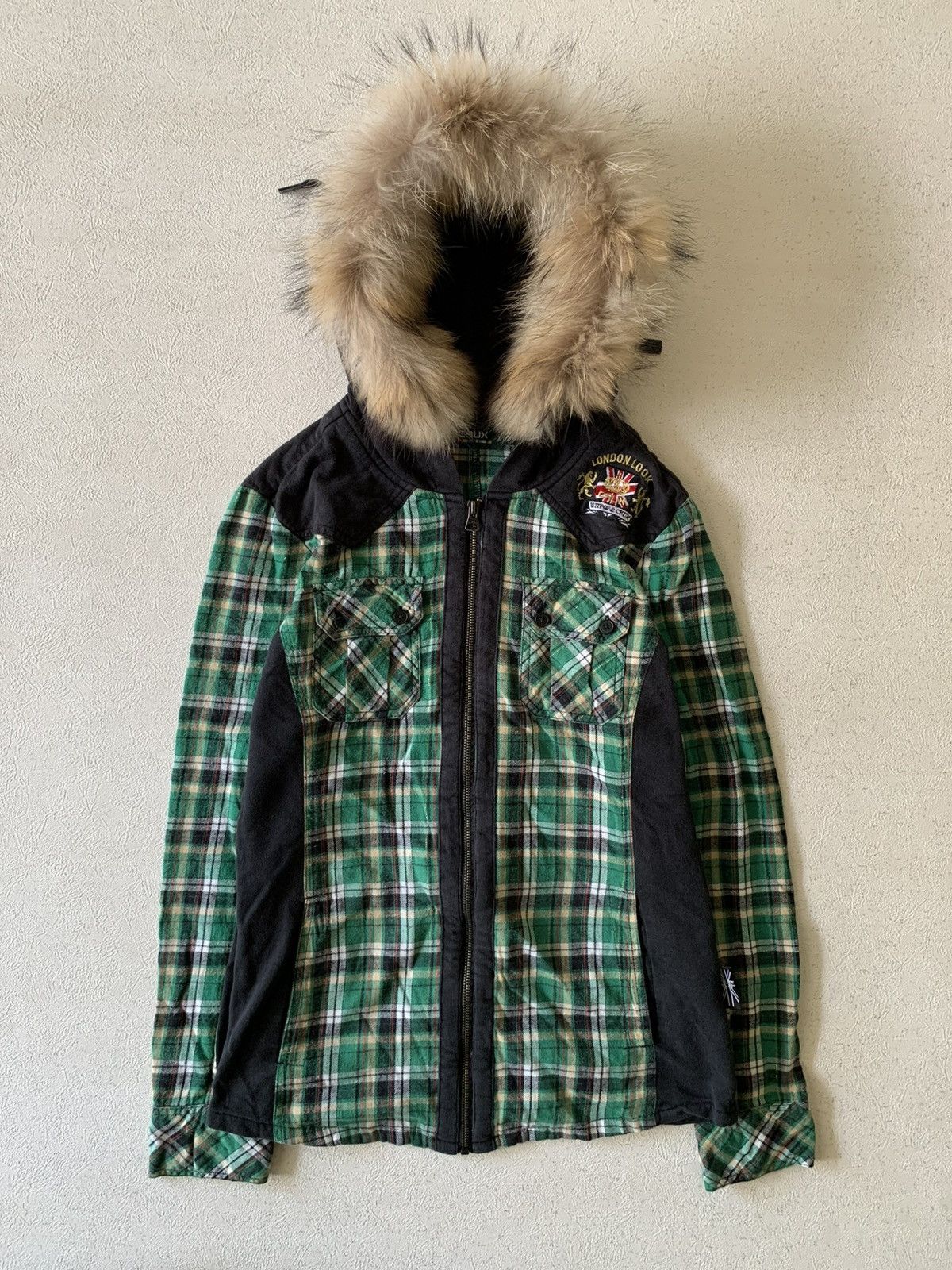 If Six Was Nine BRITISH LONDON LOOK FAUX FUR HOODIE IFSIXWASNINE LGB STYLE Size US M / EU 48-50 / 2 - 1 Thumbnail