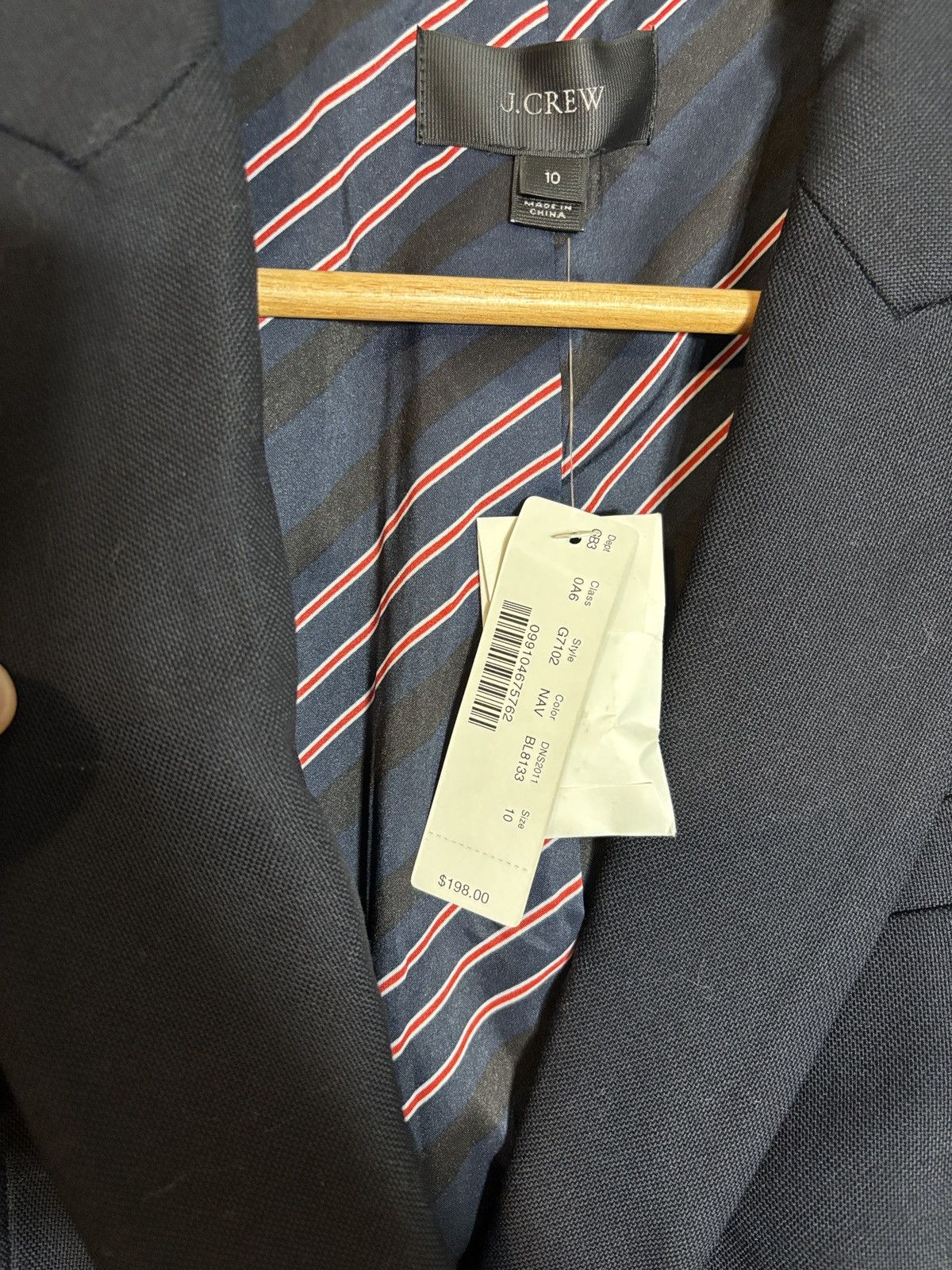 J.Crew J. Crew Dover Blazer Navy G7102 NWT Size L / US 10 / IT 46 - 3 Thumbnail