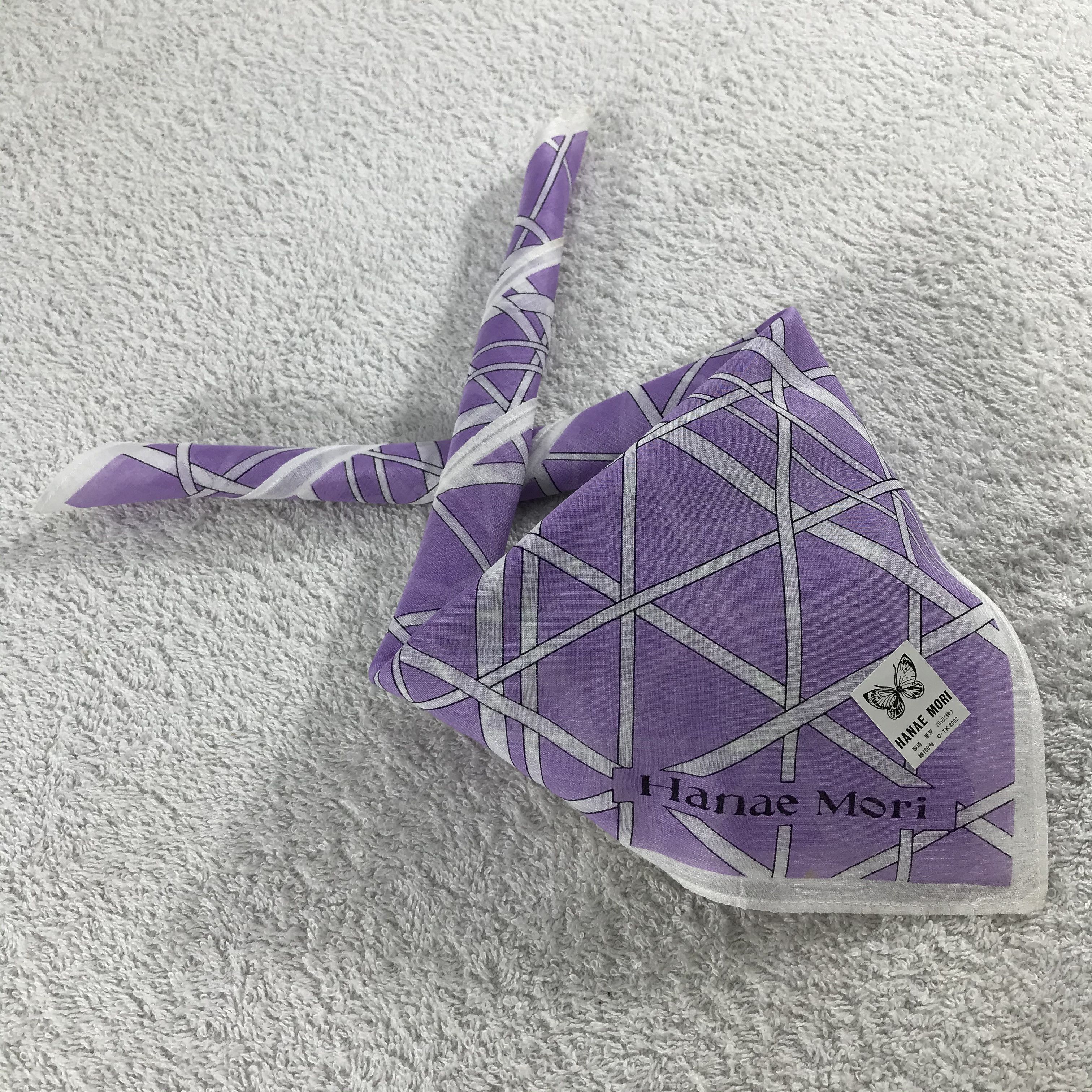 Hanae Mori × Vintage Hanae Mori Bandana / Handkerchief / Neckerchief - S132 Size ONE SIZE - 4 Thumbnail