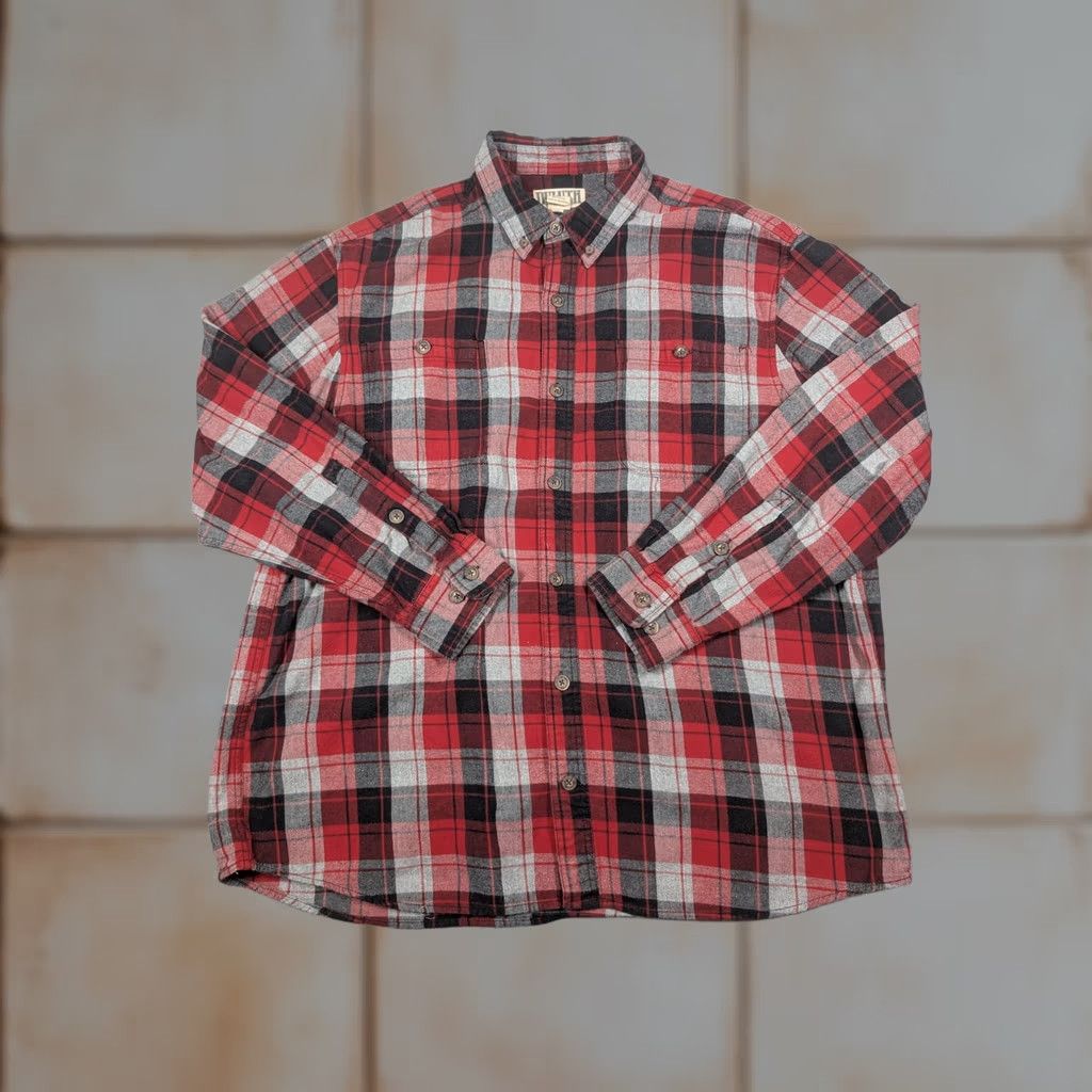 Duluth Trading Company Duluth Trading Co Shirt Mens XL Red Plaid Flannel Long Sleeve Button Up Casual Size US XL / EU 56 / 4 - 1 Thumbnail