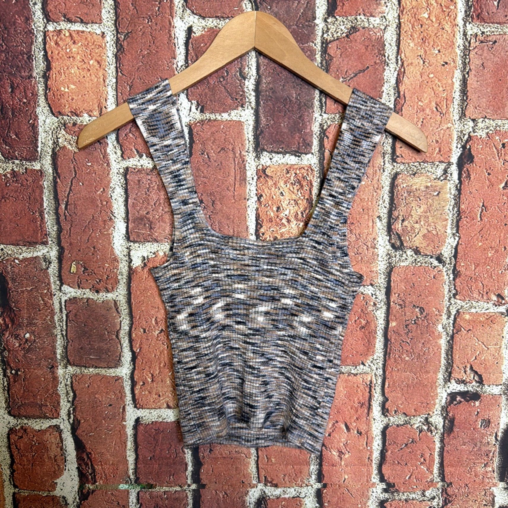 Abercrombie & Fitch Abercrombie & Fitch Women’s Tank Knit Cropped Square Neck M Brown Size M / US 6-8 / IT 42-44 - 3 Thumbnail
