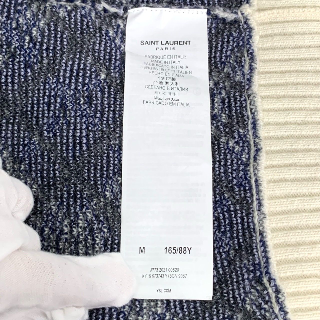 Saint Laurent Paris Saint Laurent SLP Plaid Jacquard Knitted Cardigan Coat K26WX Size M / US 6-8 / IT 42-44 - 6 Thumbnail