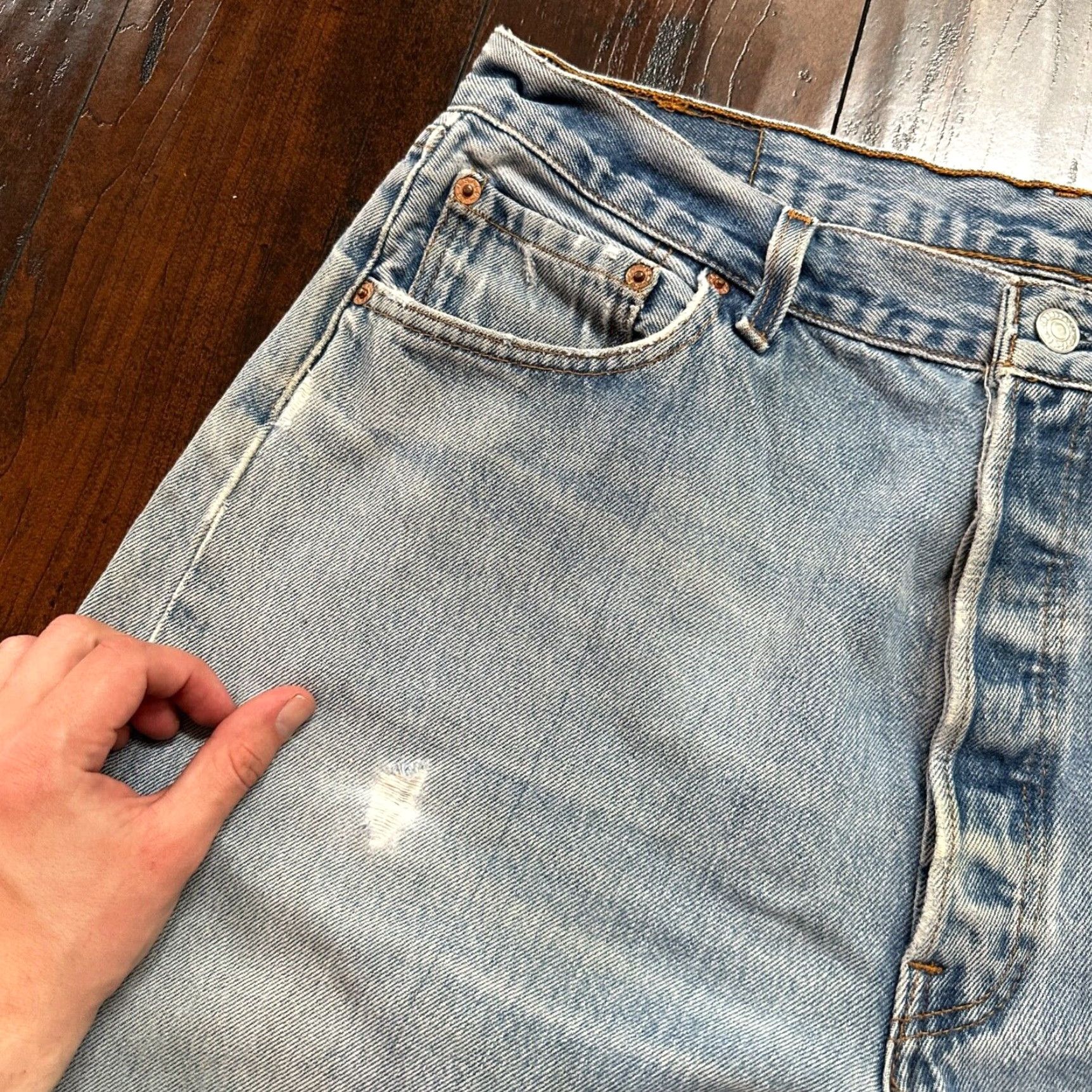 Levi's VTG Levi's 501 Jeans - Button Fly - Straight Leg - 38x33 USA Tag - Blue Denim - Mens Vintage 90s 501 Series Size US 38 / EU 54 - 7 Thumbnail