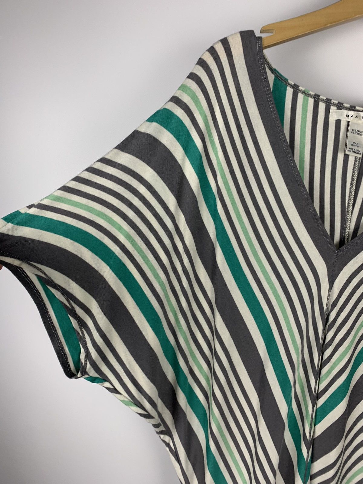 Max Mara Max Studio Striped Top T-Shirt Tunica Women's Size XL V-Neck Size XL / US 12-14 / IT 48-50 - 7 Thumbnail