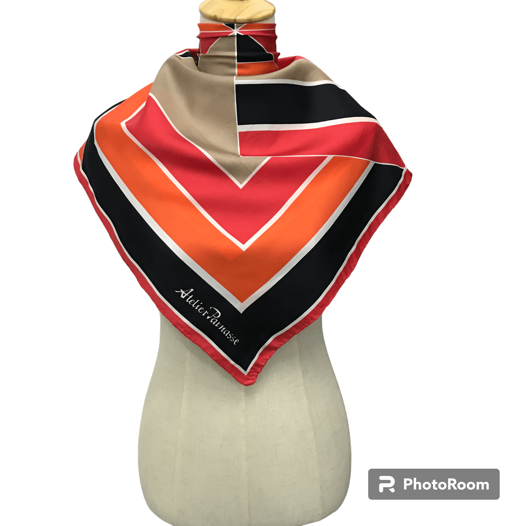 Vintage Atelier Parnasse Geometrical Silk Scarf M42 Size ONE SIZE - 1 Thumbnail