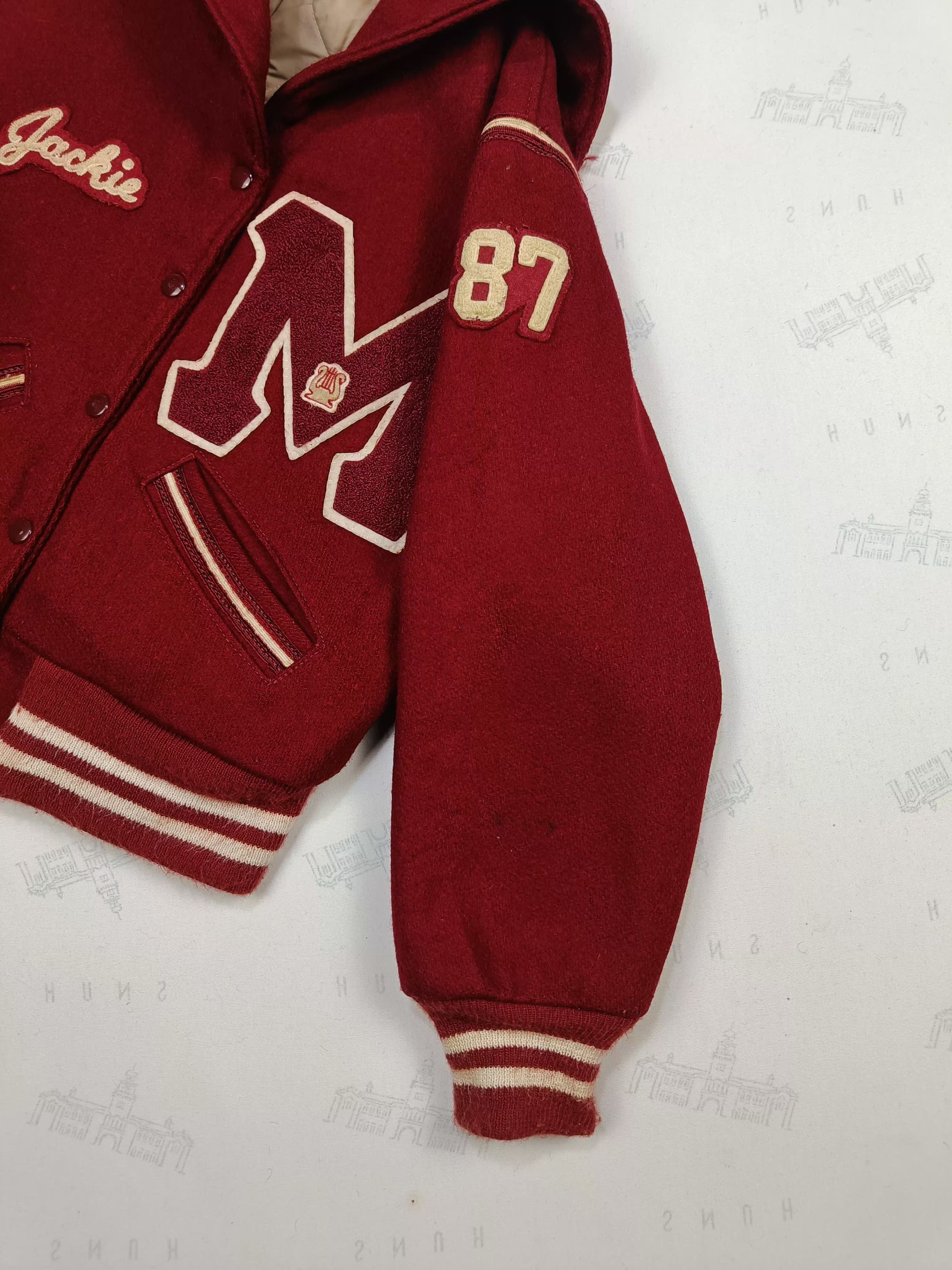 Vintage Vtg 60s CARDINALS Majorette Patch Old Custom Varsity Jacket Size US S / EU 44-46 / 1 - 9 Thumbnail