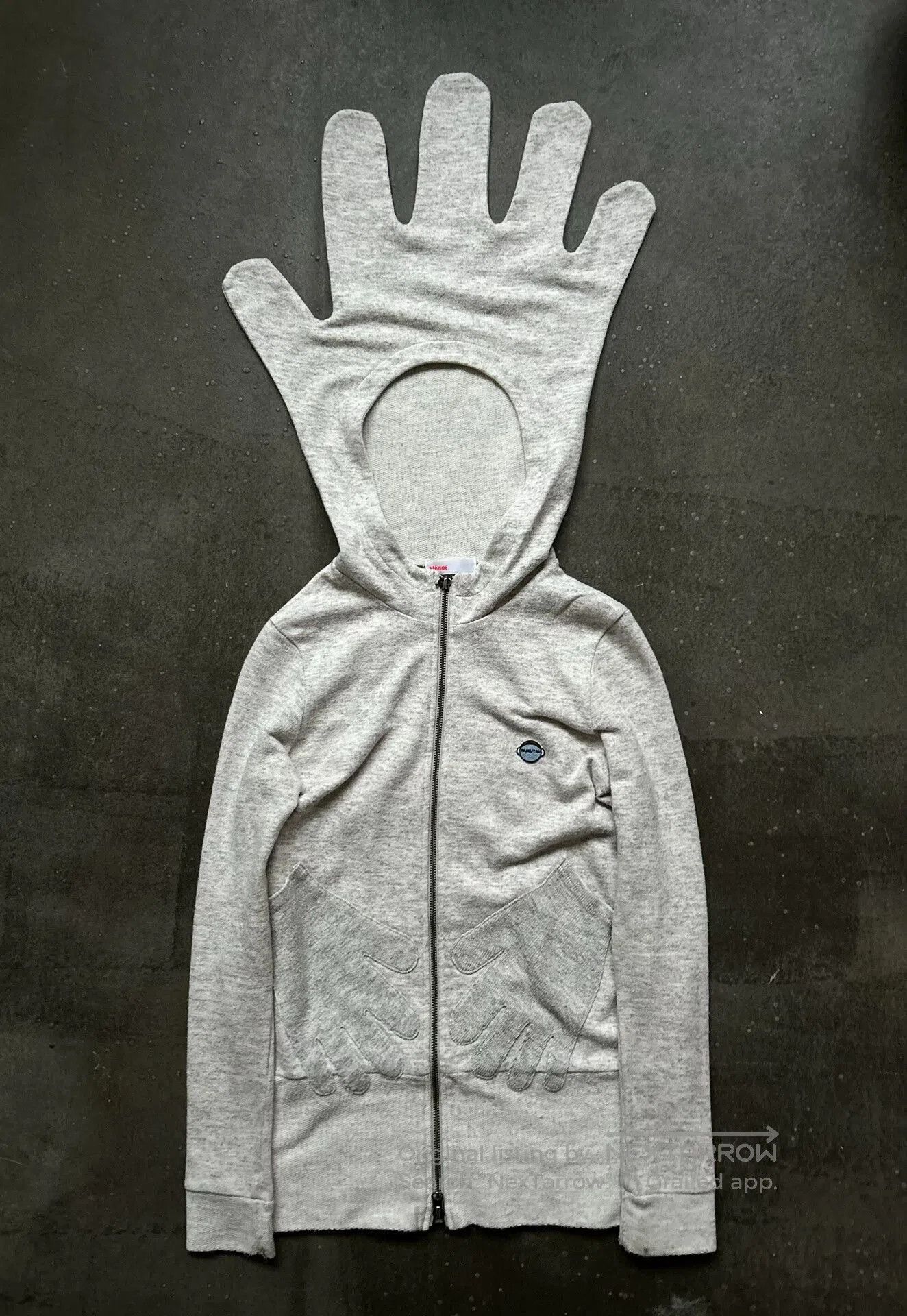 Ne-Net unique gray hooded sweatshirt with hand design. Size M / US 6-8 / IT 42-44 - 1 Thumbnail