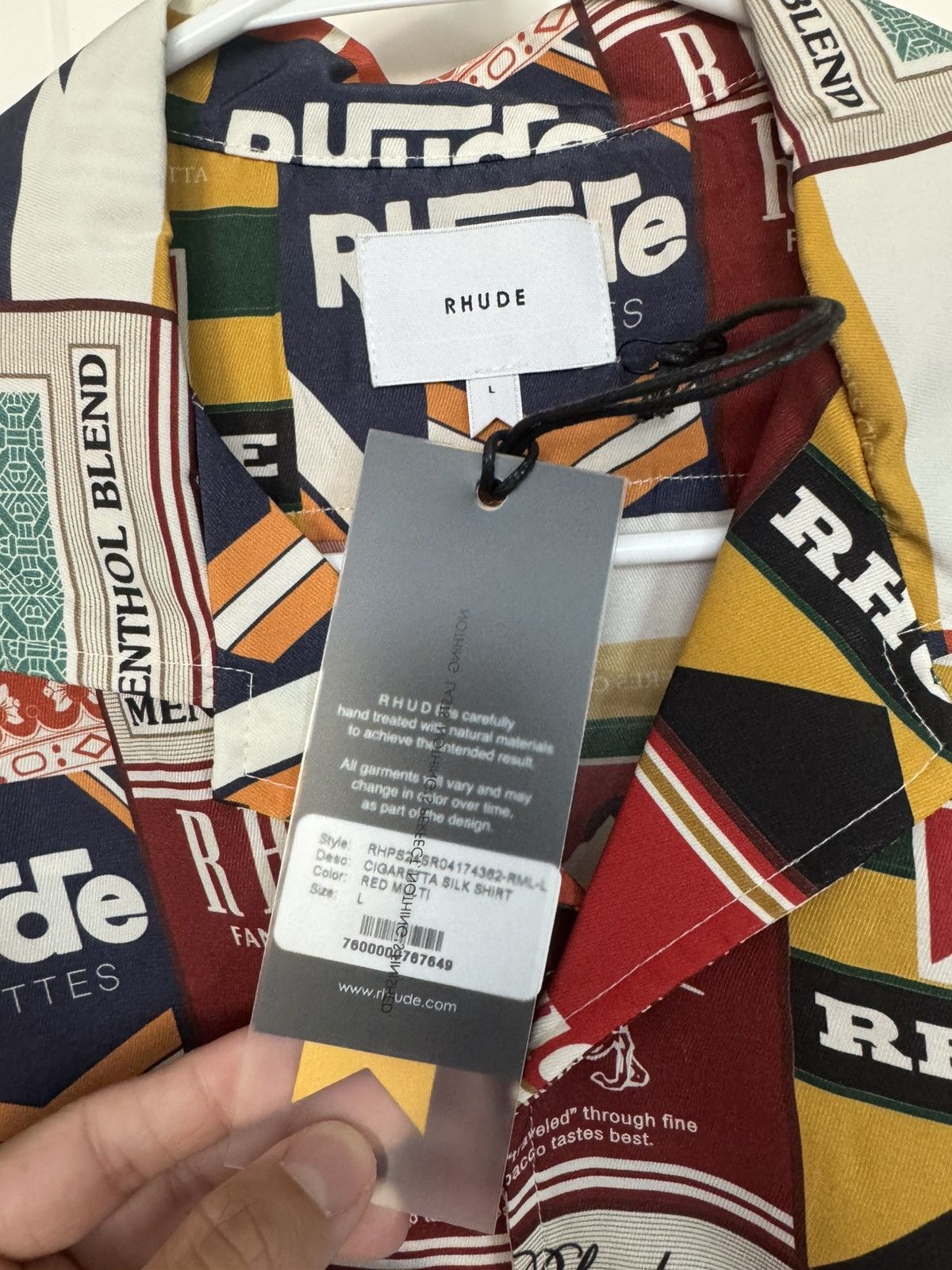 Rhude RHUDE Cigaretta Silk Shirt Size US L / EU 52-54 / 3 - 5 Thumbnail
