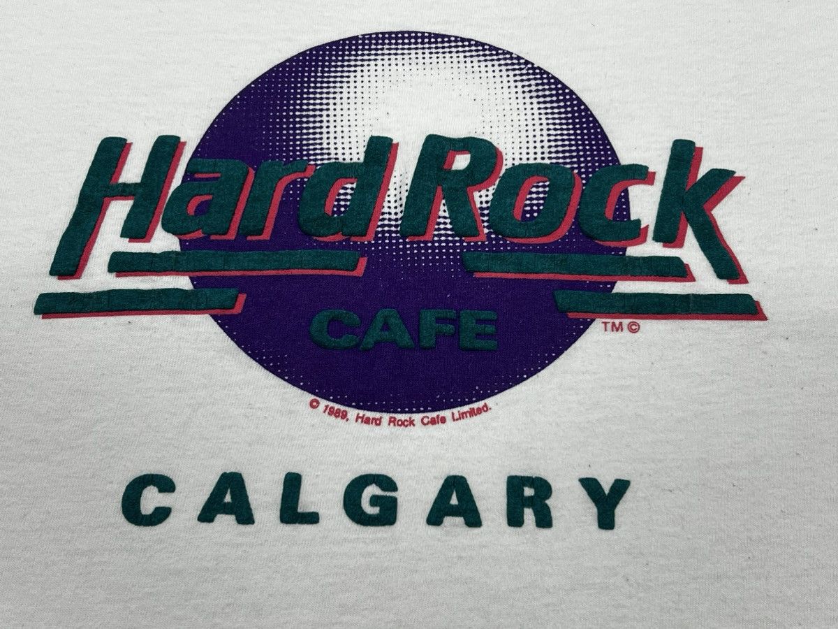 Hard Rock Cafe Vintage 80s Hard Rock Cafe Calgary Canada Puff Print Tee Size US XL / EU 56 / 4 - 2 Thumbnail