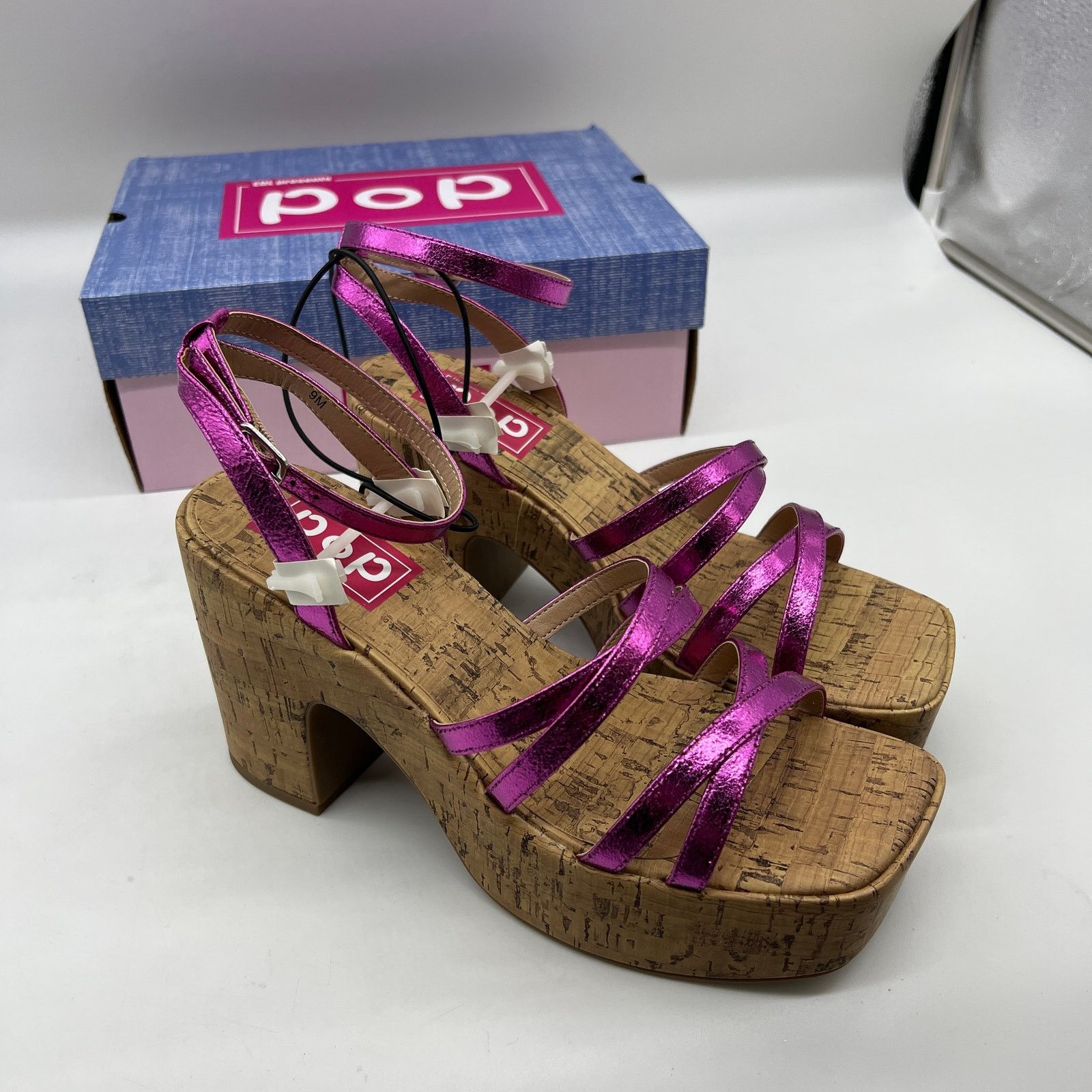 Other Pop Womens Kallie Heeled Sandals Pink Fuschia Multicolor Size US 9 / IT 39 - 1 Thumbnail