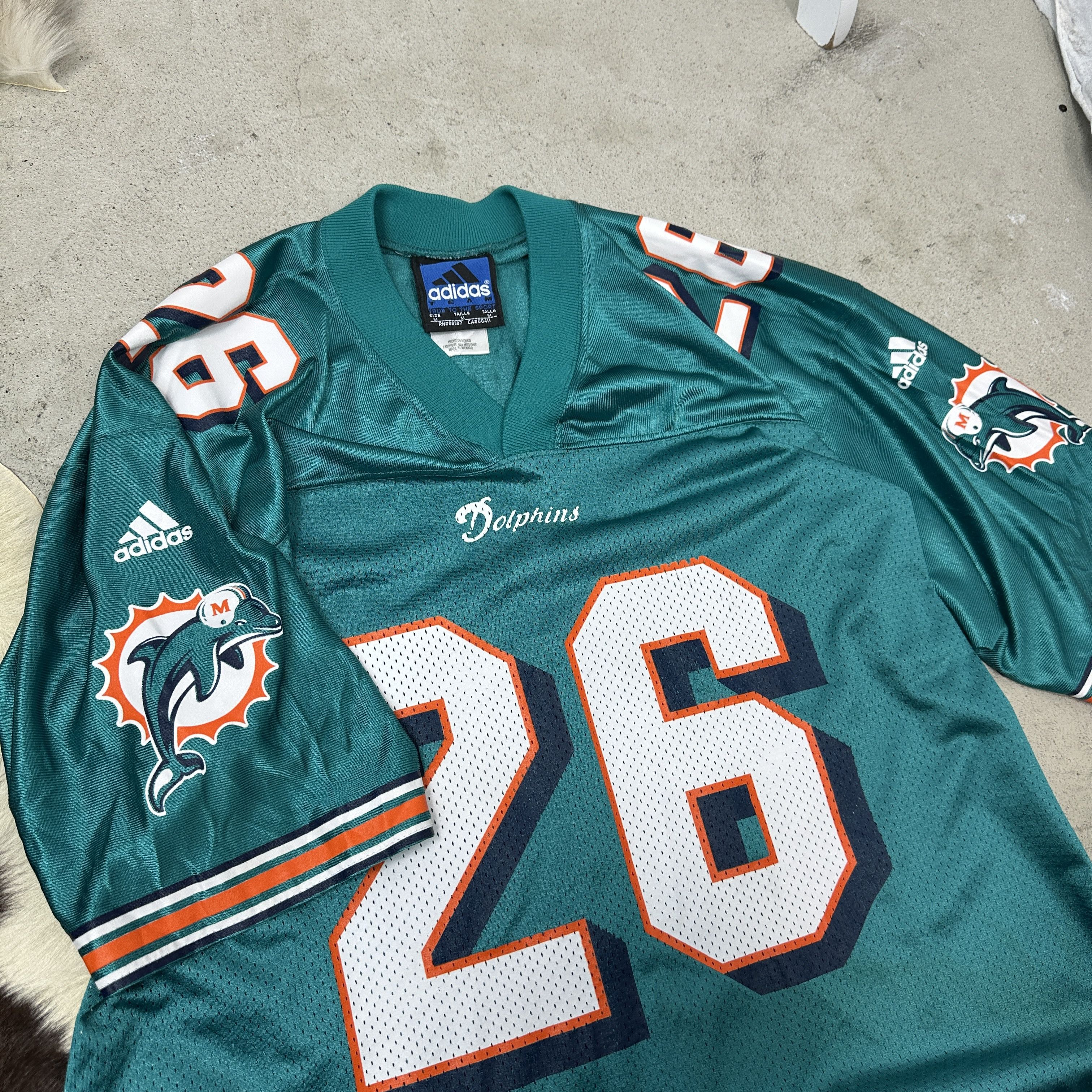 Adidas Vintage Old School Sporty Miami Dolphins L Smith 90s Jersey Size US M / EU 48-50 / 2 - 2 Thumbnail