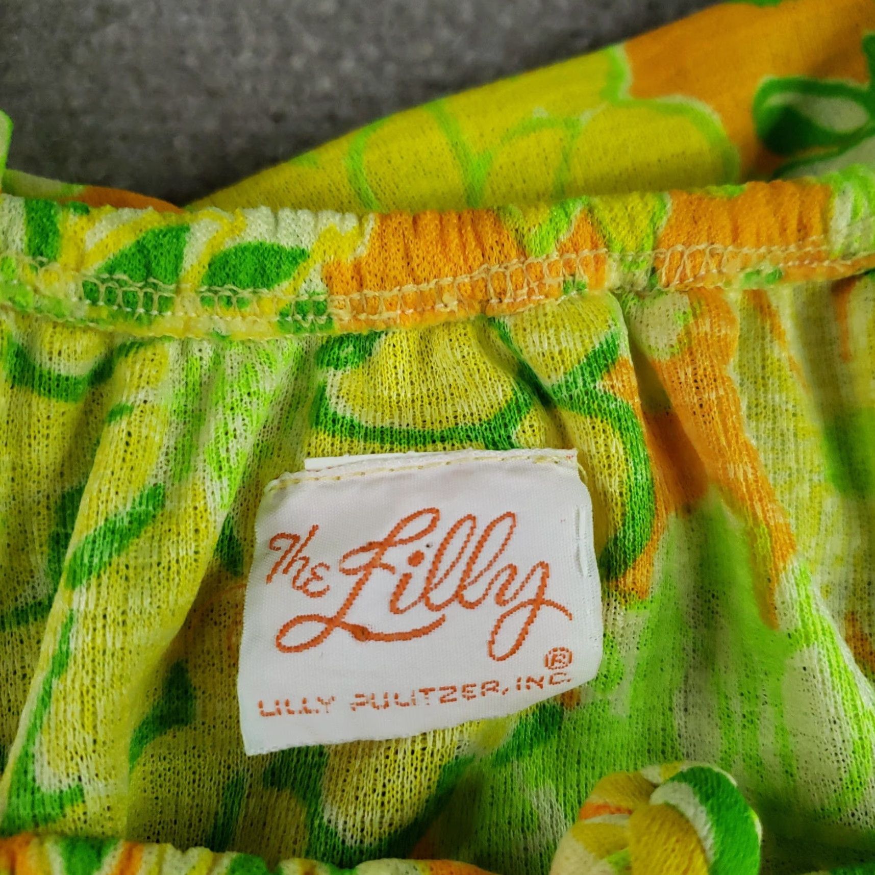 Lilly Pulitzer VINTAGE Lilly Pulitzer Maxi Dress Womens M Green The Lilly Off The Shoulder Sundress Size M / US 6-8 / IT 42-44 - 7 Thumbnail