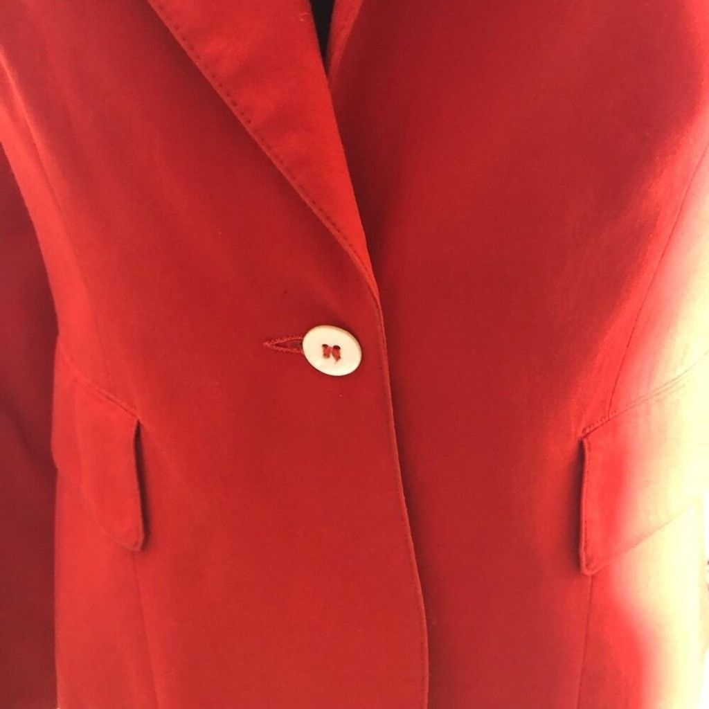 Evan Picone Evan Picone Blazer Tailored Jacket Linen Cotton Red Small Size S / US 4 / IT 40 - 10 Thumbnail