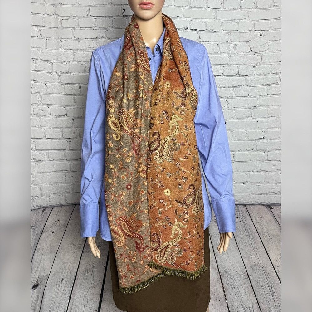 Other Paisley Viscose Brown Scarf Size ONE SIZE - 8 Thumbnail