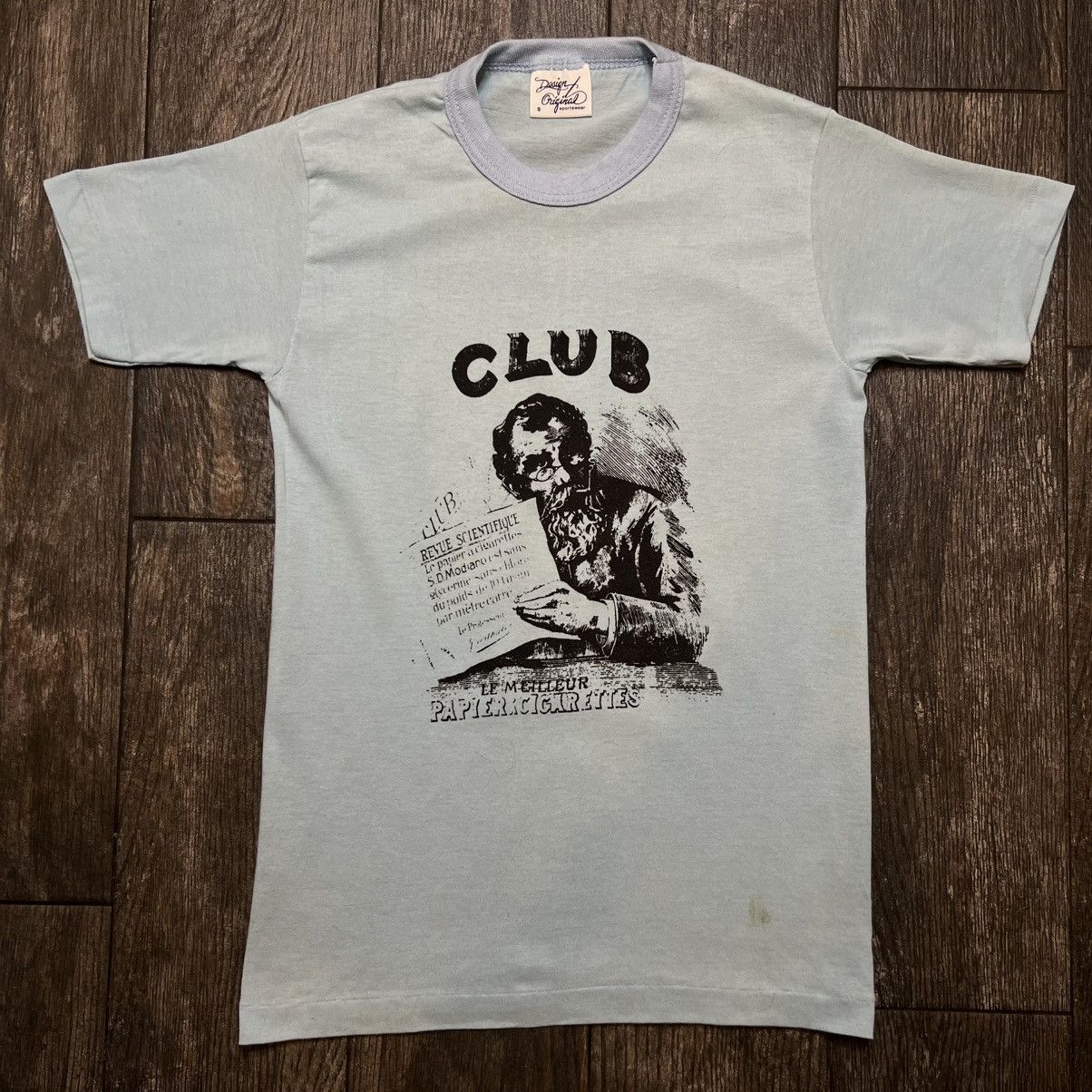 Vintage 70’s Club Cigarette rolling paper t shirt Size US S / EU 44-46 / 1 - 1 Thumbnail