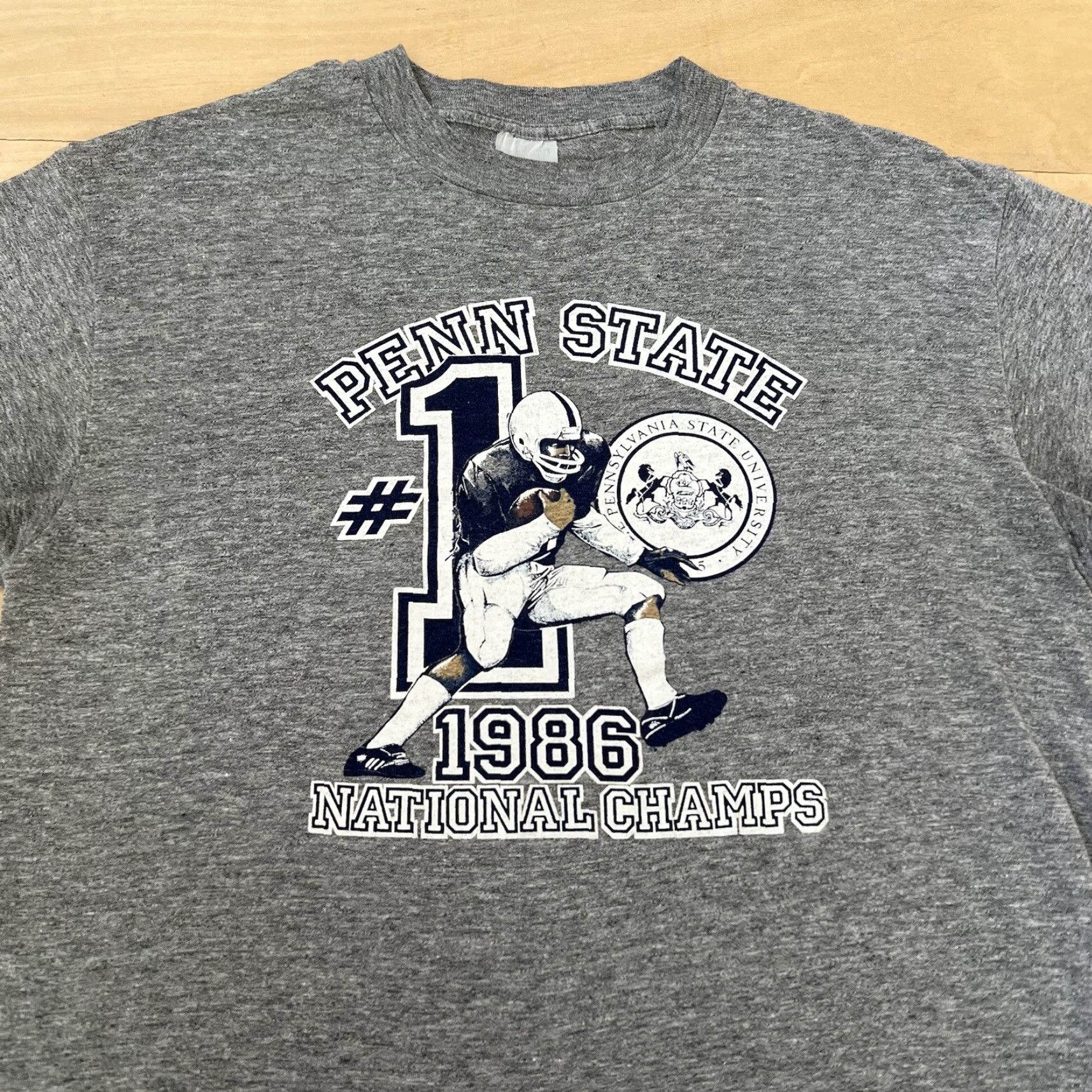 Vintage Vintage Penn State Shirt M Gray 80s NCAA Football National Champions Made in USA Size US M / EU 48-50 / 2 - 3 Thumbnail