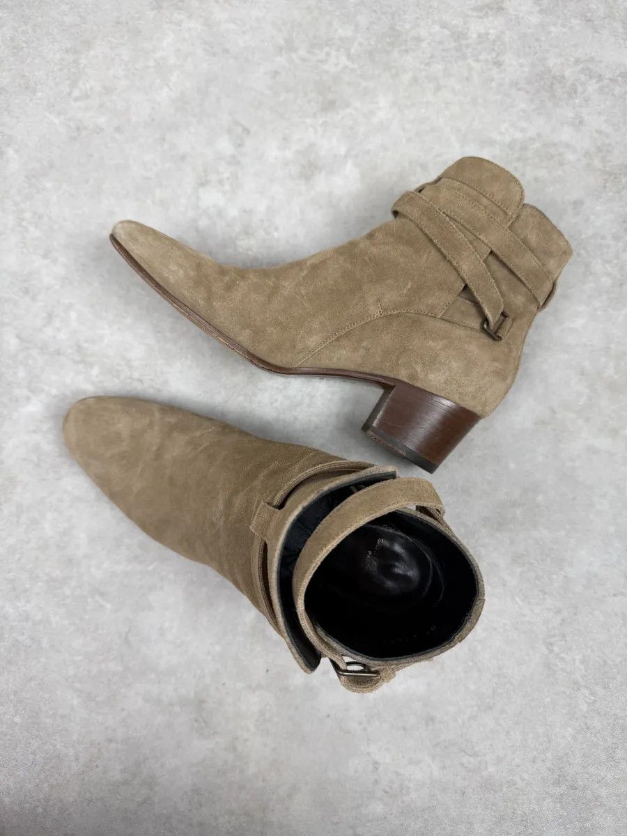 Saint Laurent Paris AW2013 Saint Laurent Beige Suede Leather Ankle Boots Size US 7.5 / IT 37.5 - 6 Thumbnail