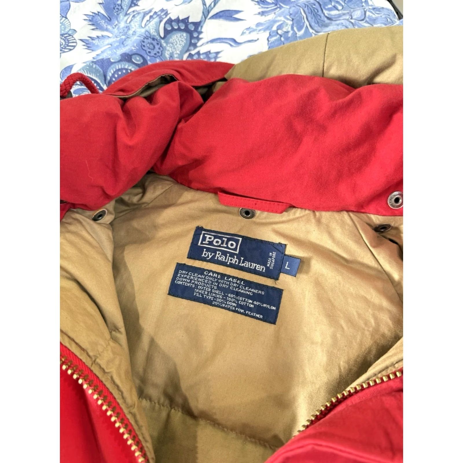 Ralph Lauren VINTAGE Polo Ralph Lauren Red Heavy Down Parka Zip Jacket 90’s Men’s Large Size US L / EU 52-54 / 3 - 2 Thumbnail