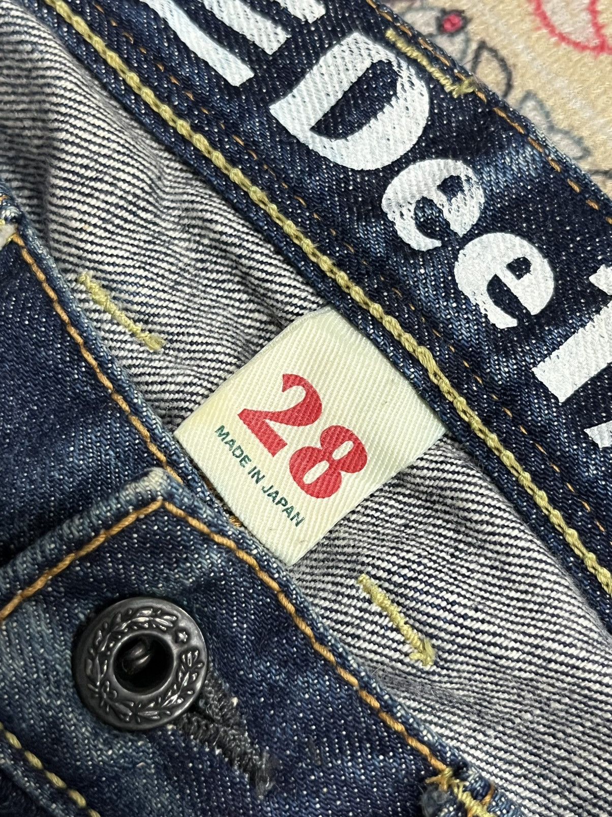 Undercover Japan DeeTA Heavy Faded Distress Slim Straight Selvedge Jean Size US 28 / EU 44 - 6 Thumbnail