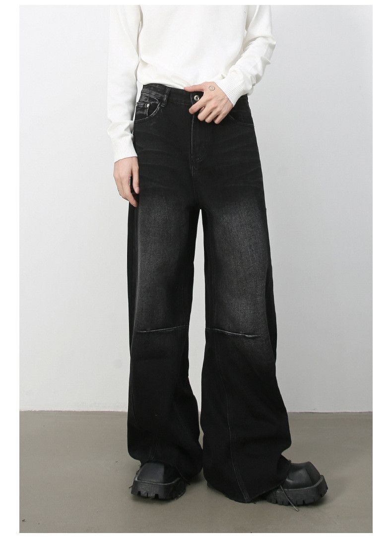 Japanese Brand × Vintage American trendy street patchwork men's straight loose jeans Size US 32 / EU 48 - 3 Thumbnail