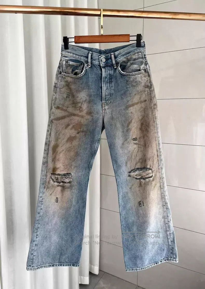Acne Studios Acne Studios Champion Mud Dyed Water Washed Straight Legge Size 26" / US 2 / IT 38 - 1 Thumbnail