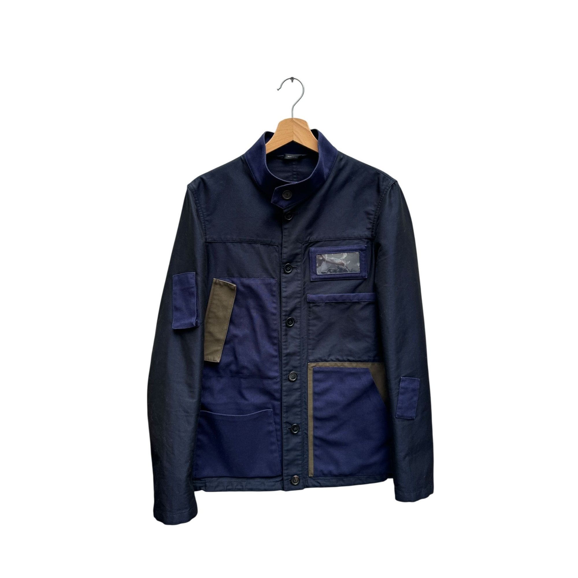 Jil Sander Navy Patchwork Utility Jacket Size US S / EU 44-46 / 1 - 1 Thumbnail